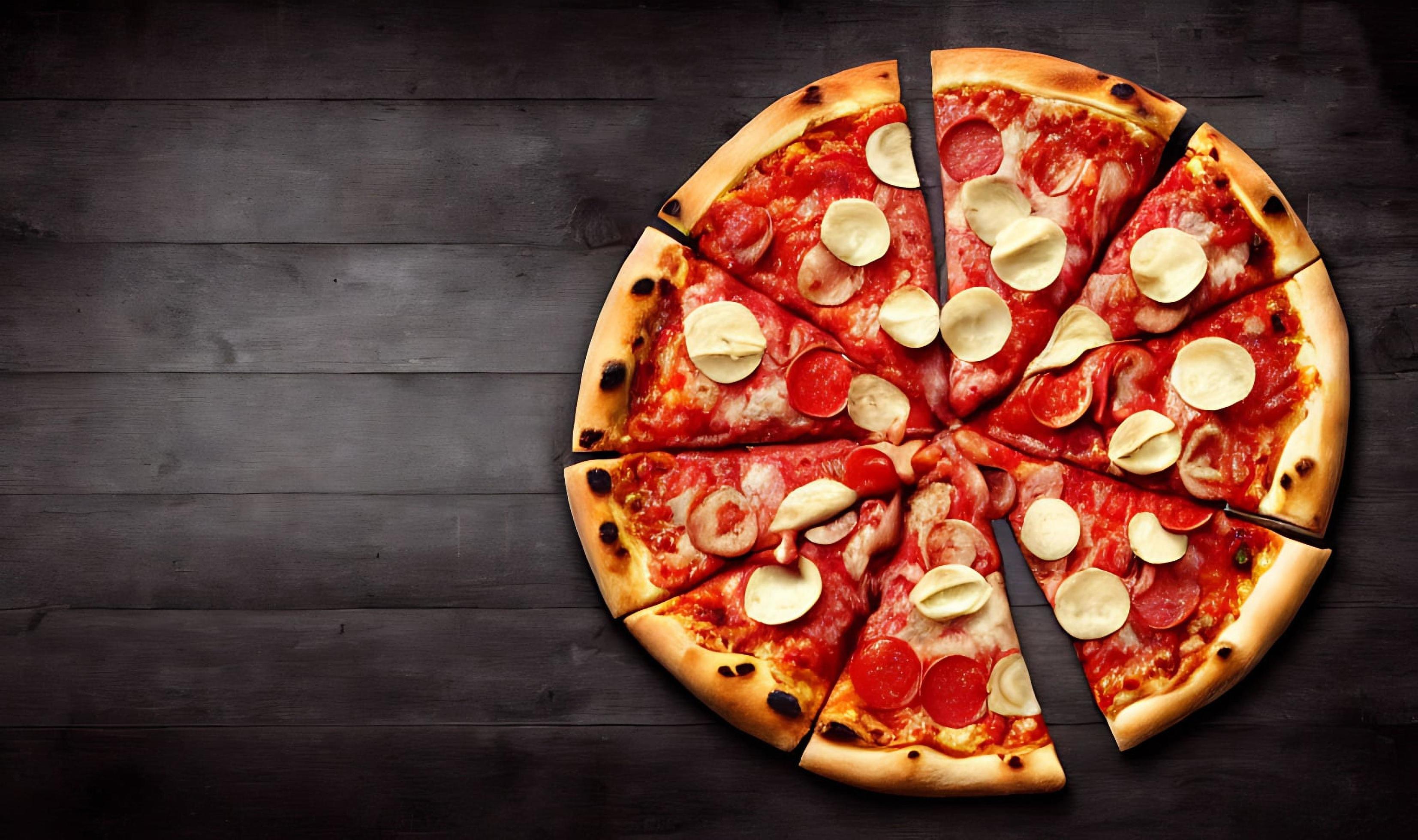 Pizza. Traditional Italian cuisine fast food. Stock Free