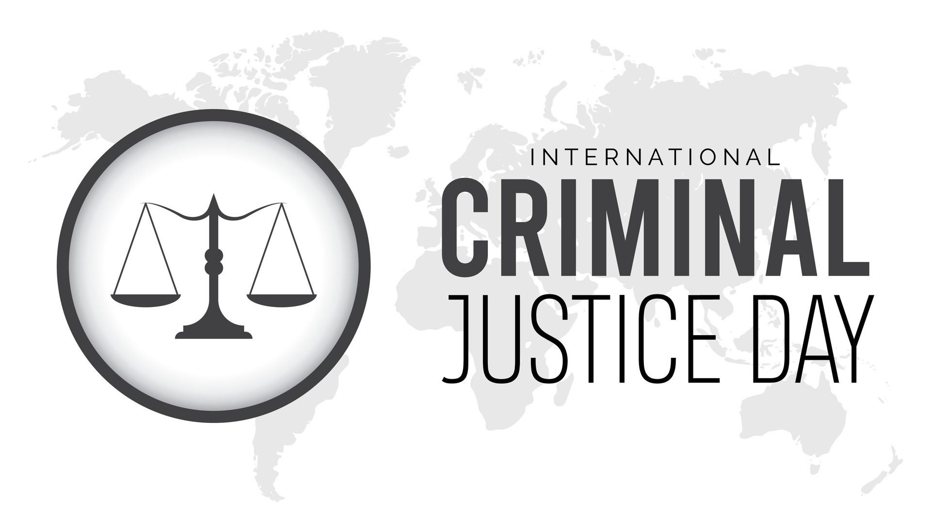 International Criminal Justice Day observed every year in July. Template for background, banner, card, poster with text inscription. Free Vector