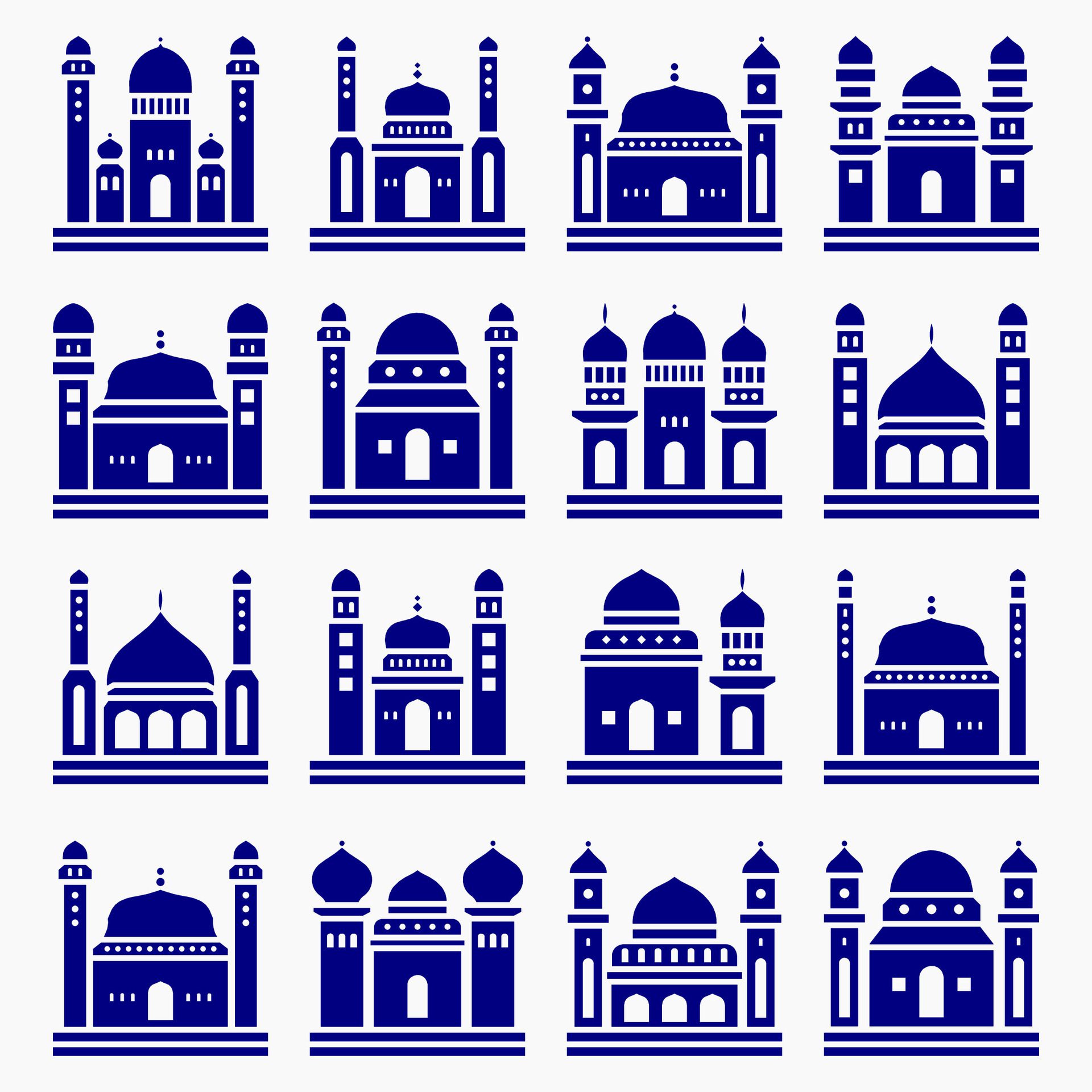 Mosque Muslim Pattern for decoration, background, panel, and cnc cutting Free Vector