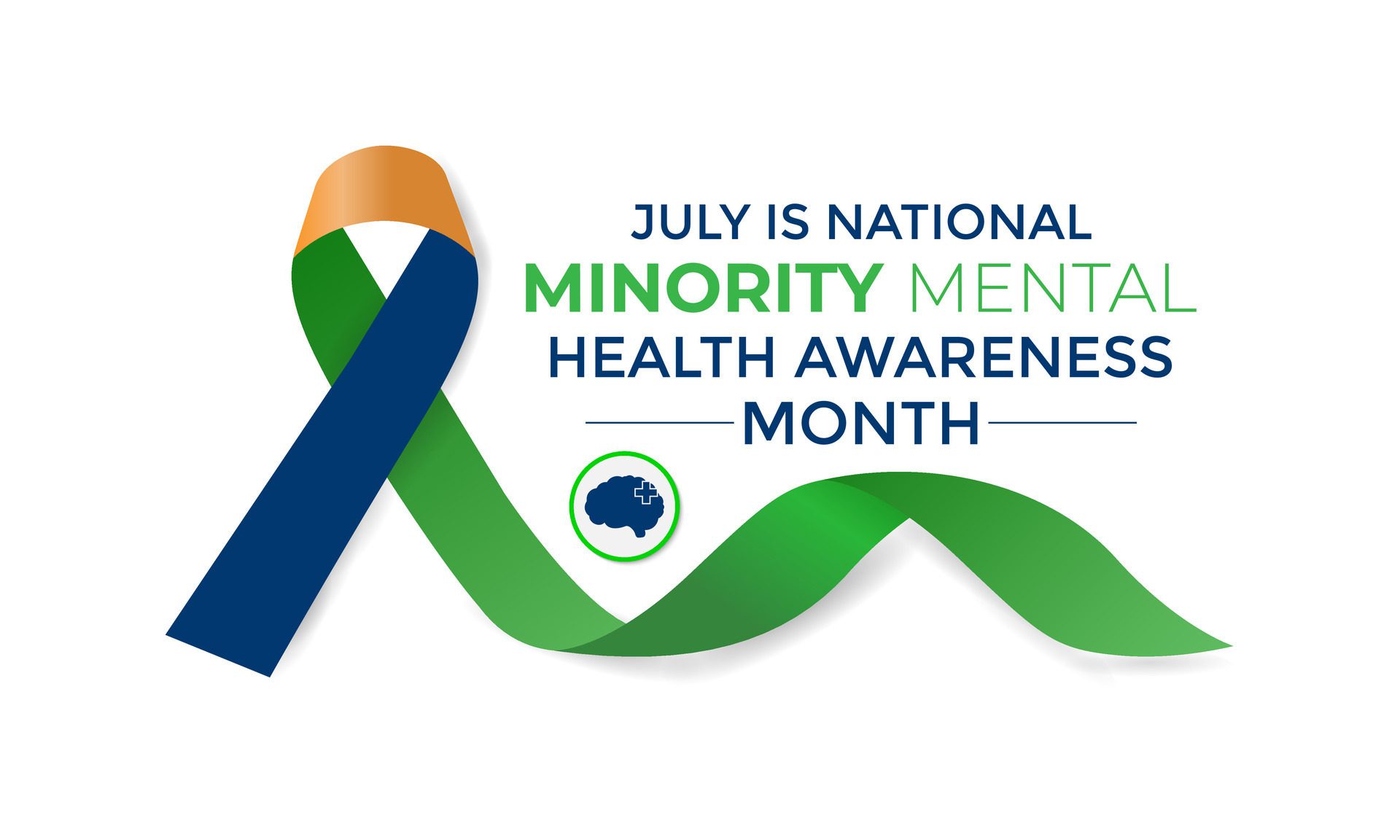 Minority Mental Health Awareness Month. Banner, poster, card and background design. illustration. Free Vector