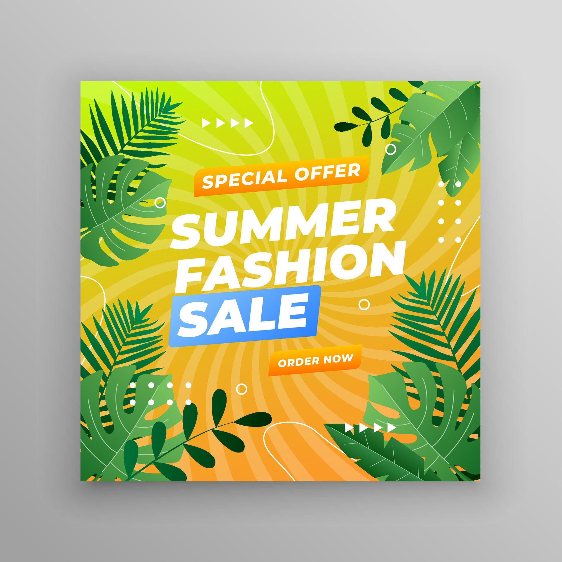 Summer Fashion sale Social Media Post Design and Multiple Color Sale banner template. Free Vector