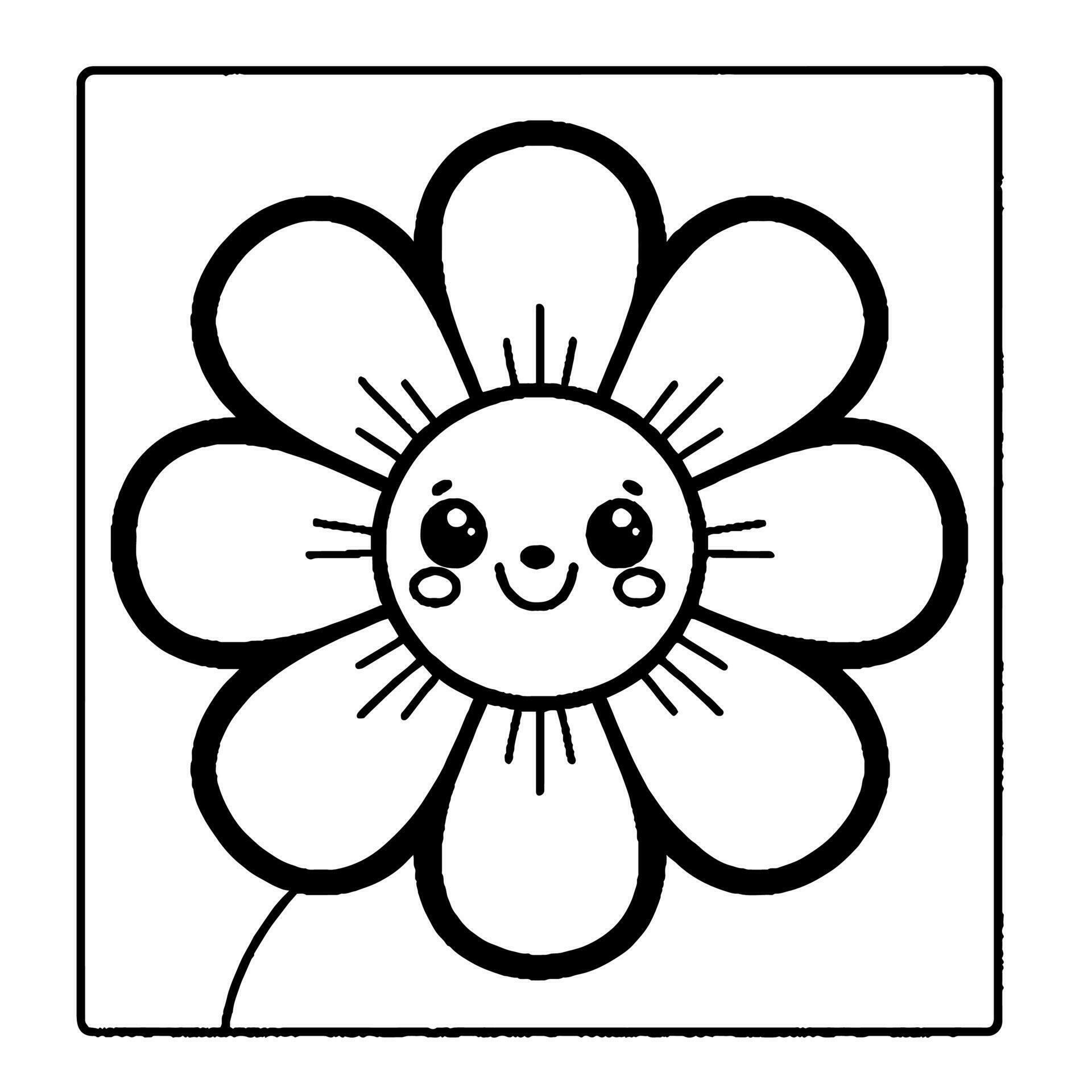 Flower coloring book Stock Free