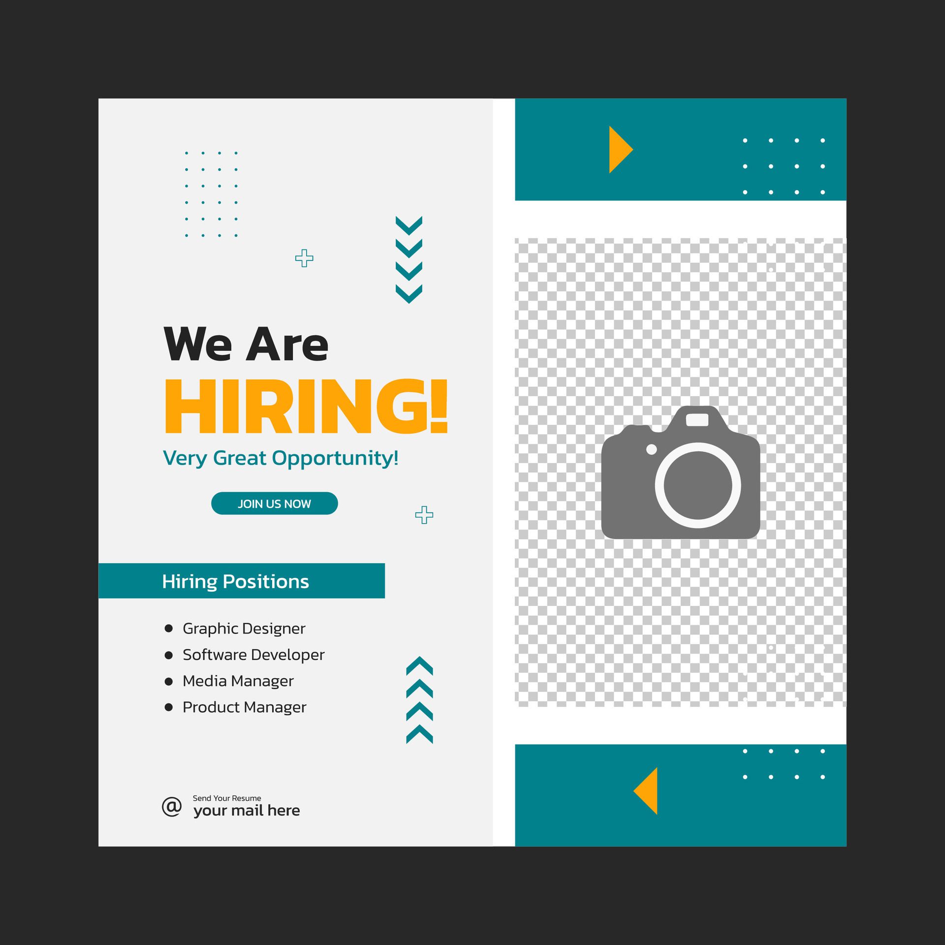 We are hiring banner and flyer design Free Vector