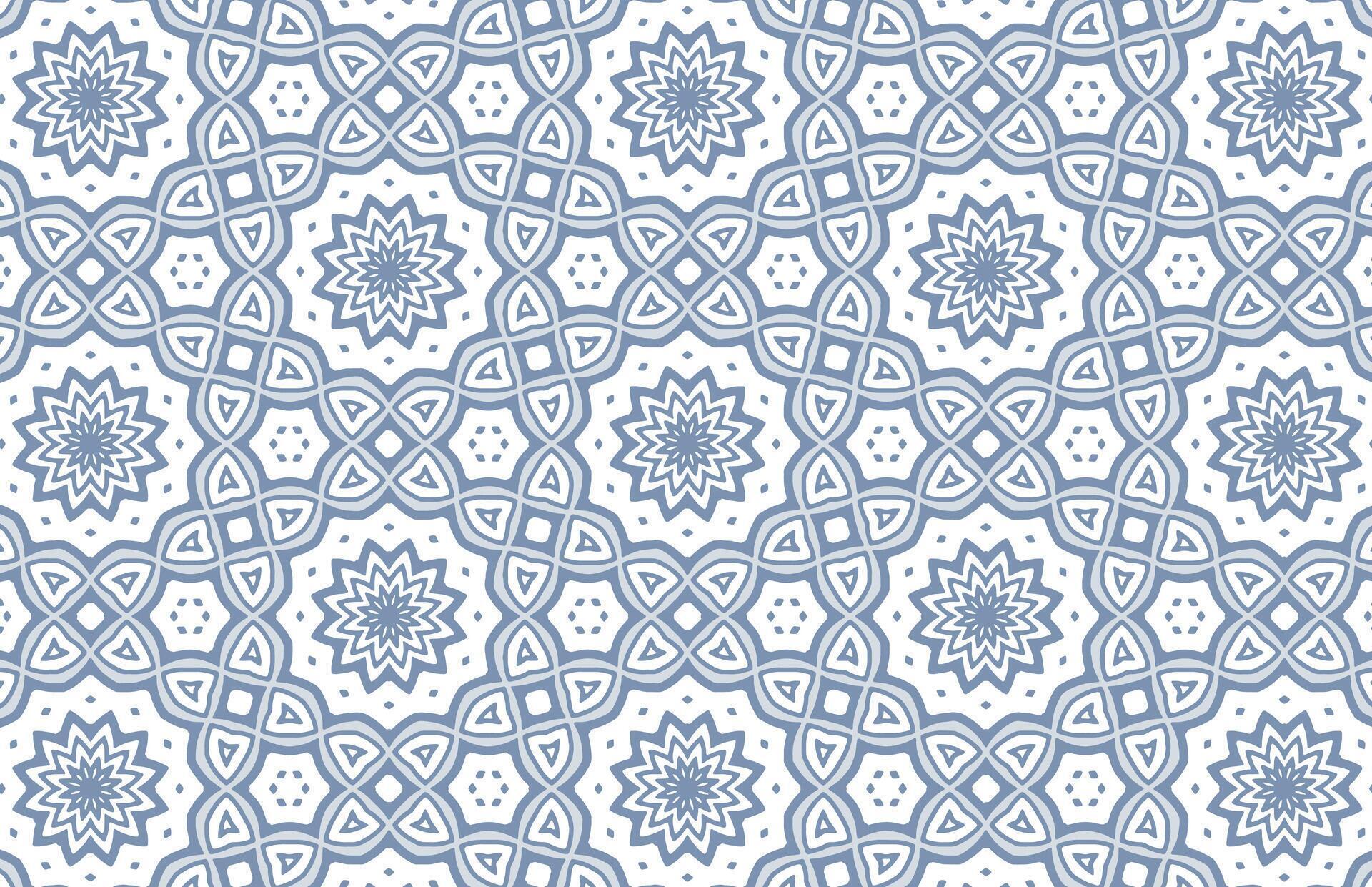 Blue flower design on a white background Stock Free