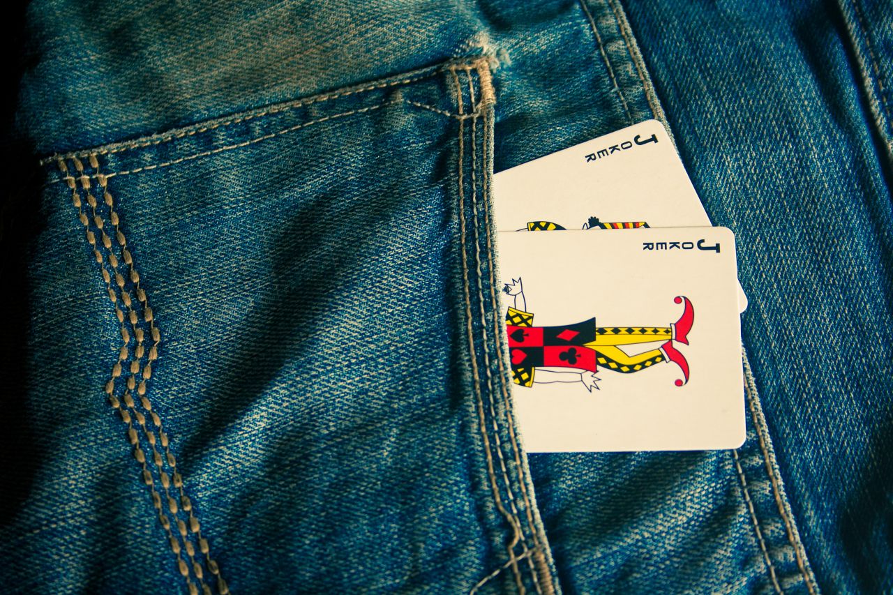 Joker Cards In Jeans Stock Free