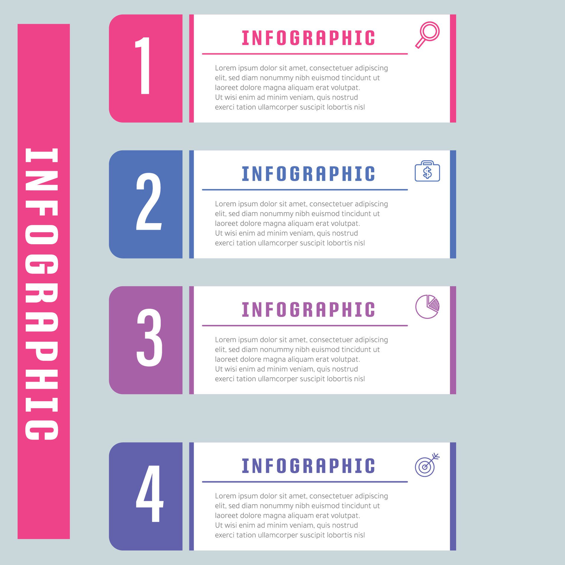 Infographic business banner template design Free Vector