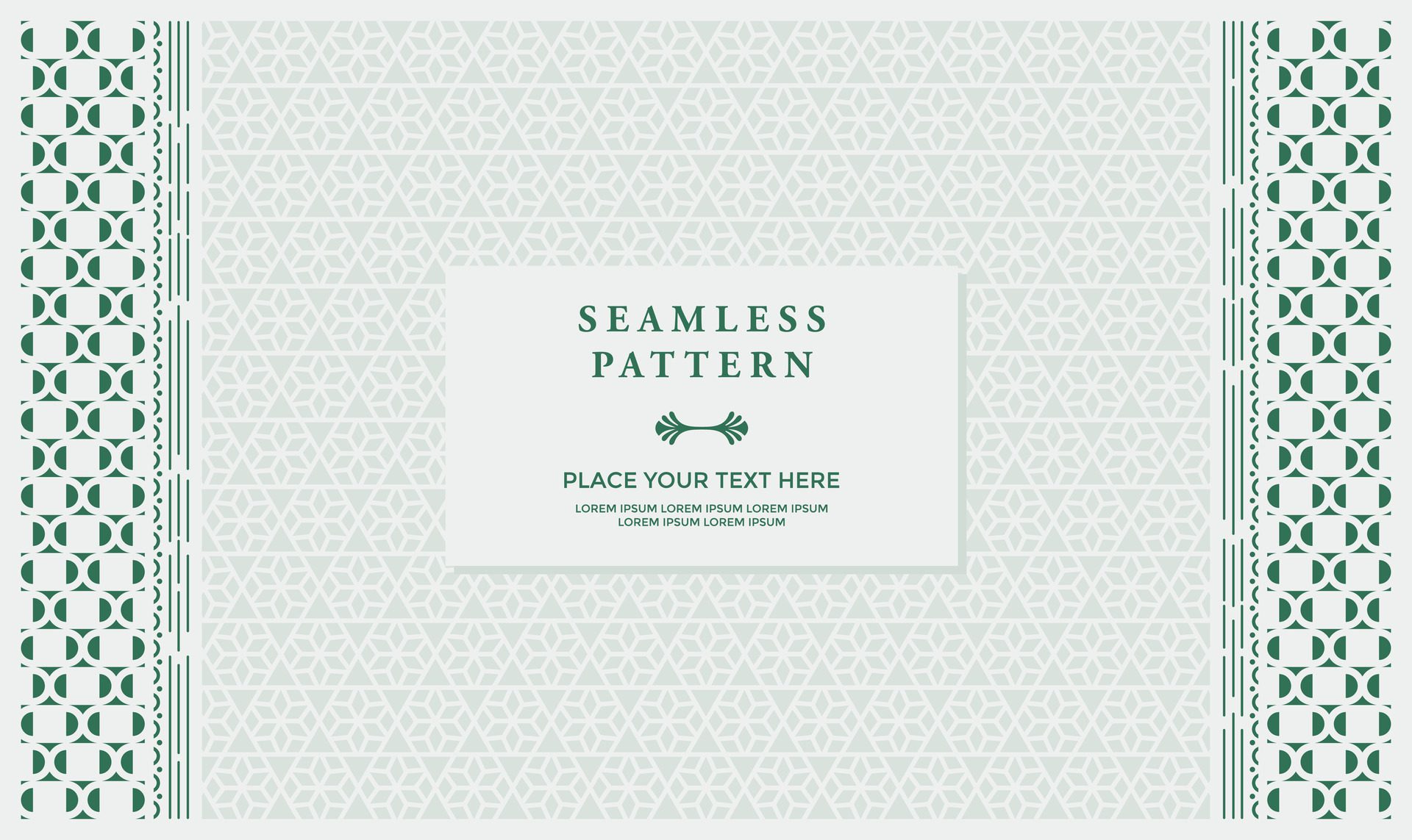 simple batik pattern background with a decorative frame and a place for text Free Vector