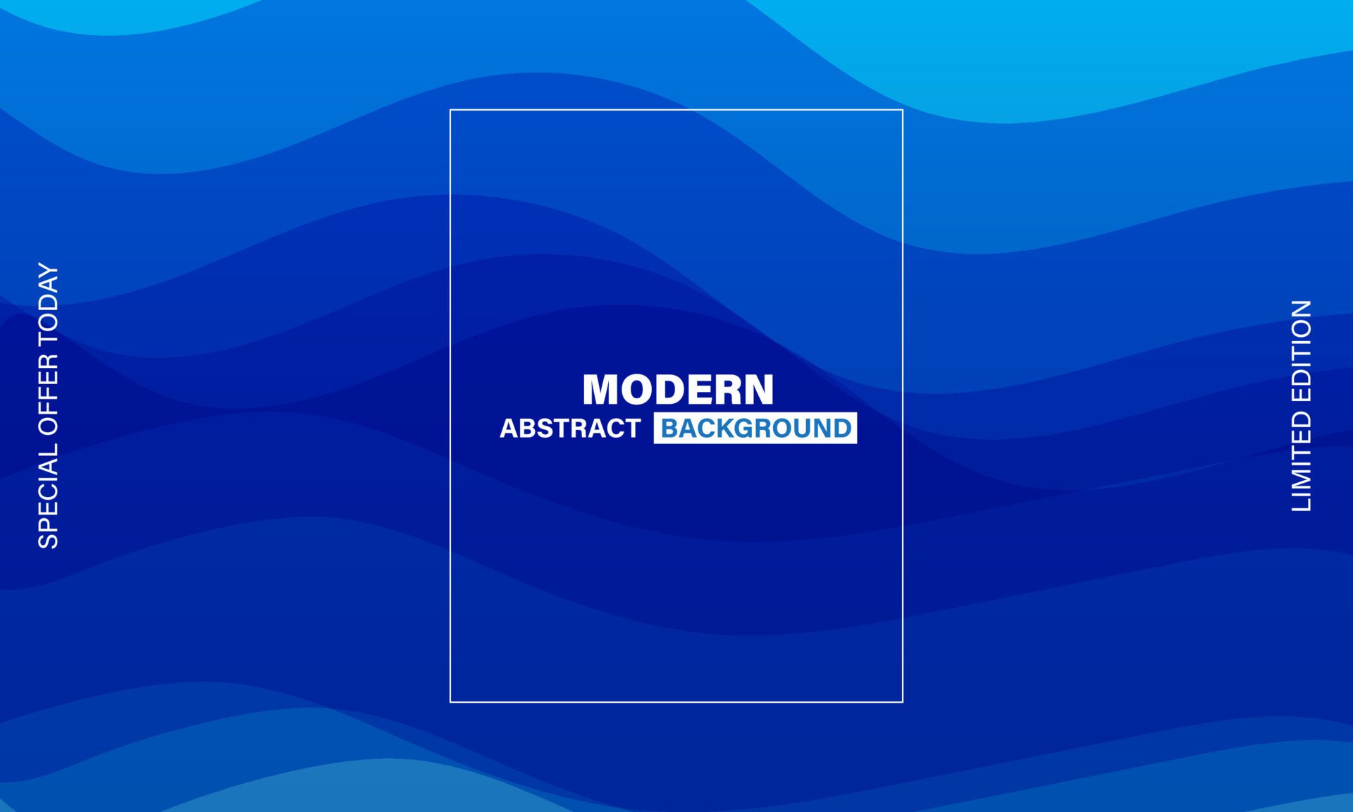 Blue wavy modern abstract background banner design Free Vector and Free SVG