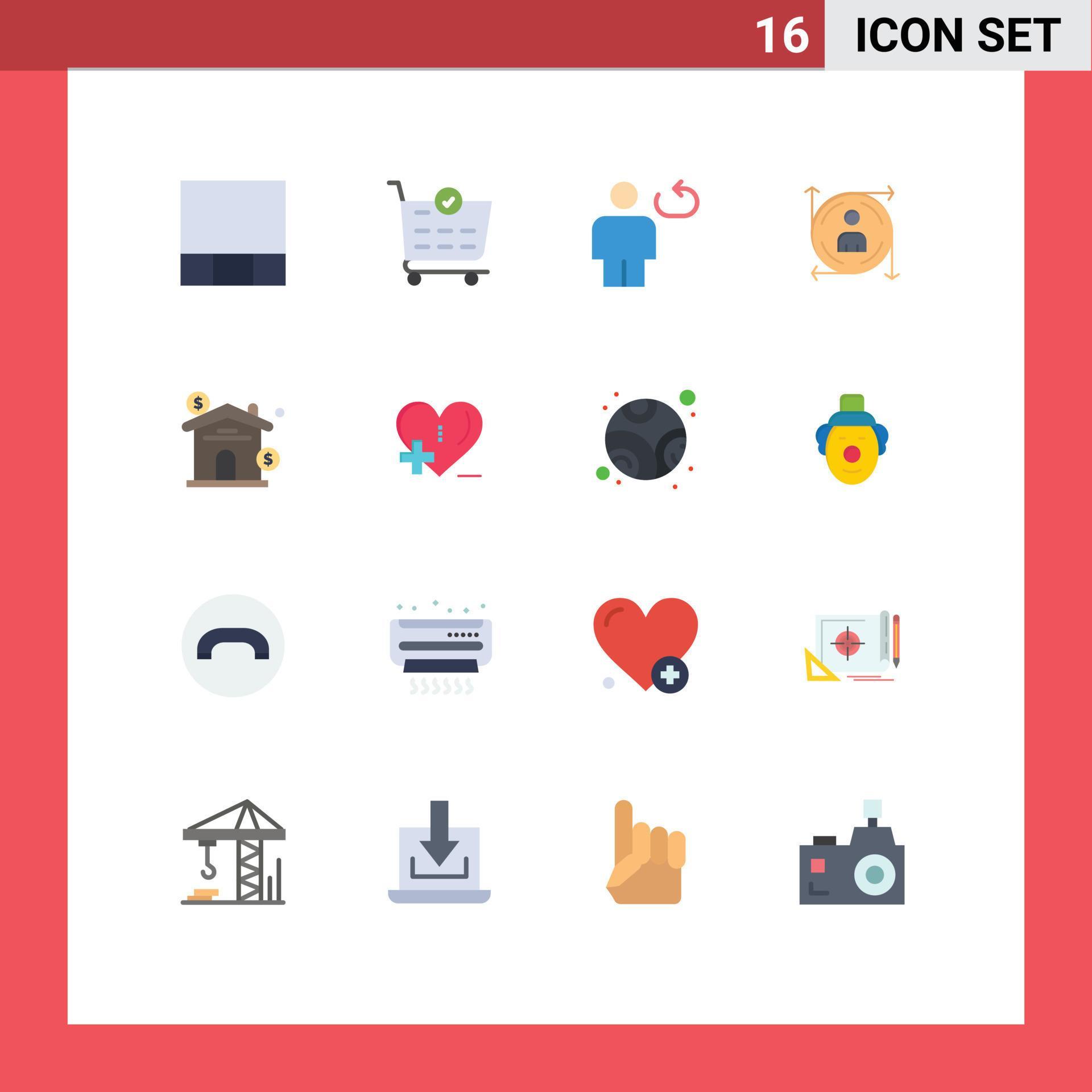 16 Creative Icons Modern Signs and Symbols of real estate loop asset arrow Editable Pack of Creative Vector Design Elements Stock Free