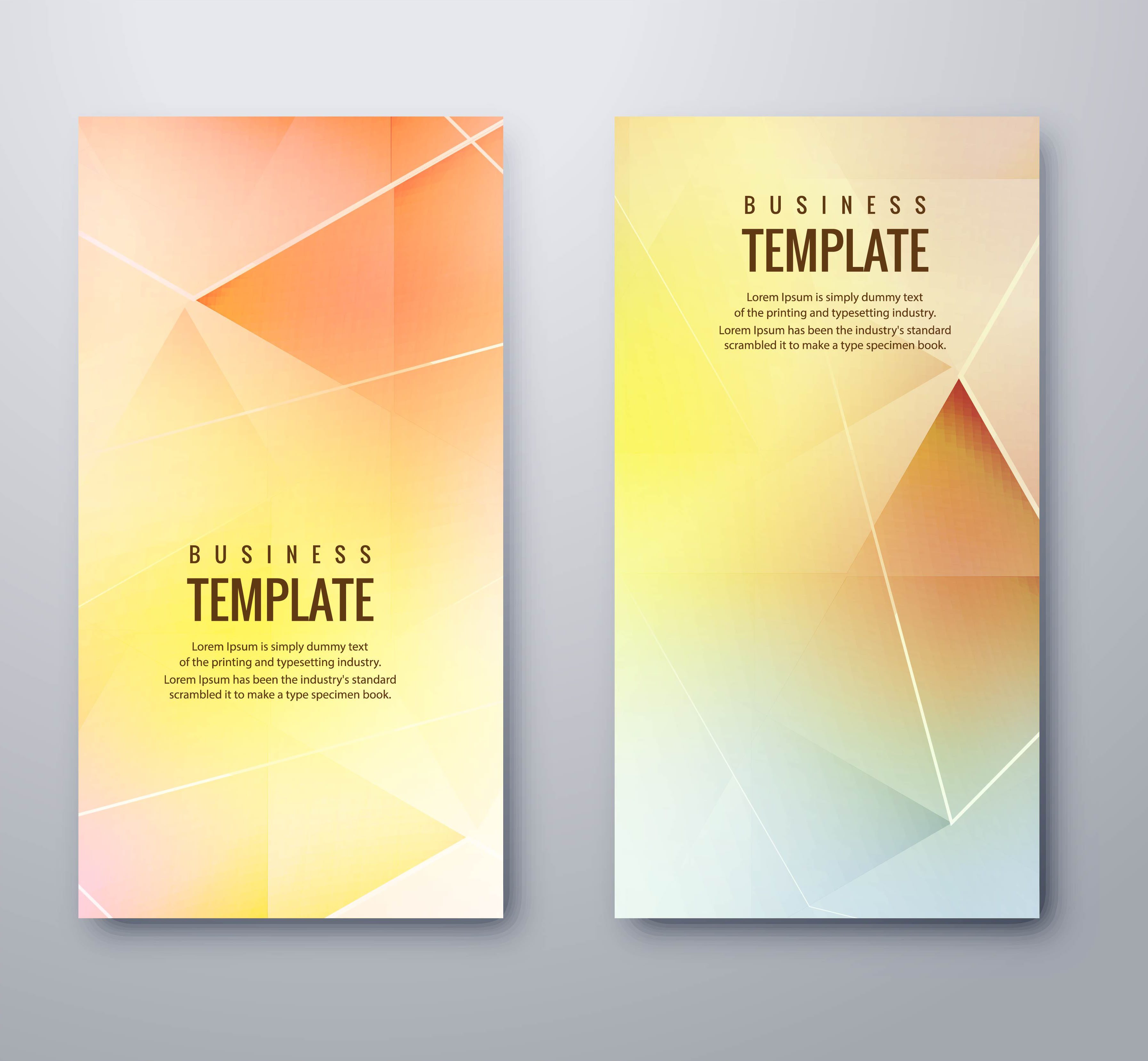 Modern colorful geometric banners set vector Free Vector