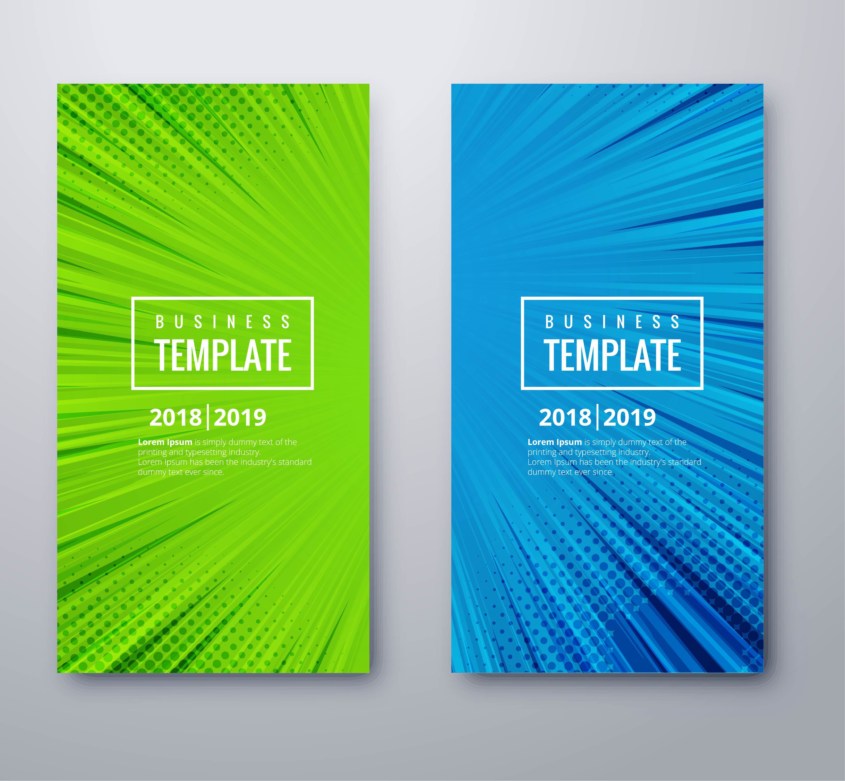 Abstract banners set template vector design Free Vector