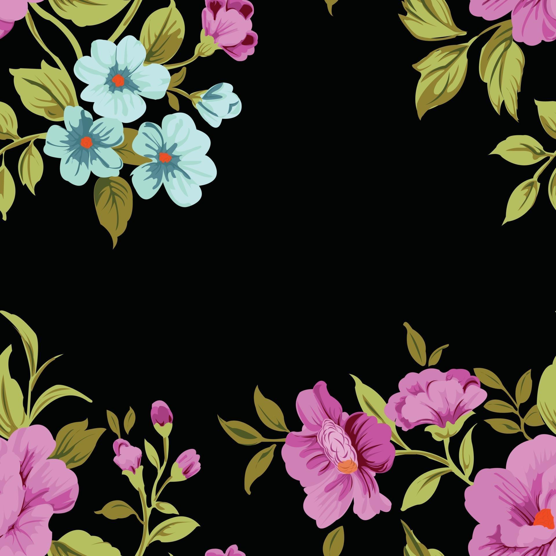 flower cute pattern seamles background Stock Free