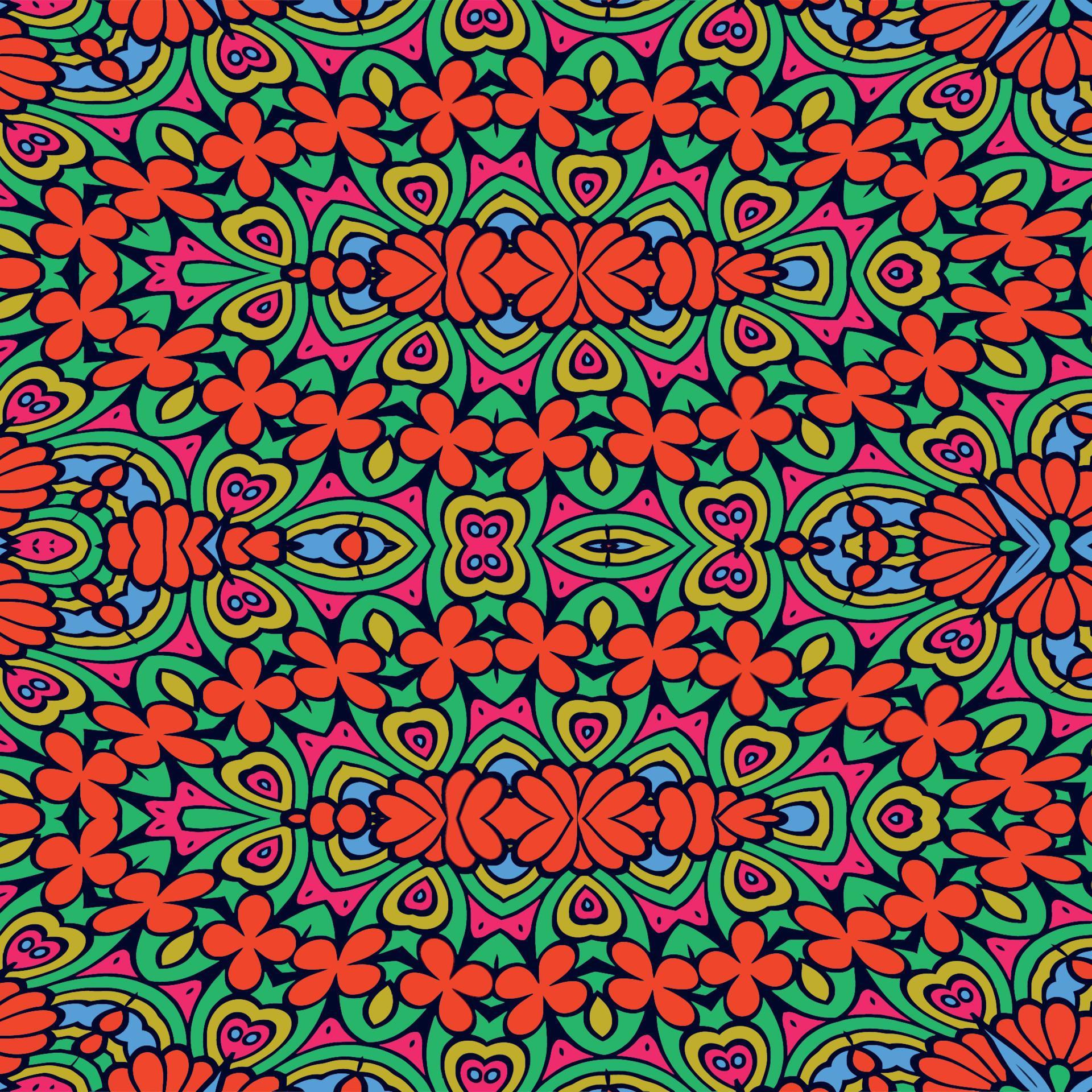 Colorful seamless pattern with a flower pattern Stock Free