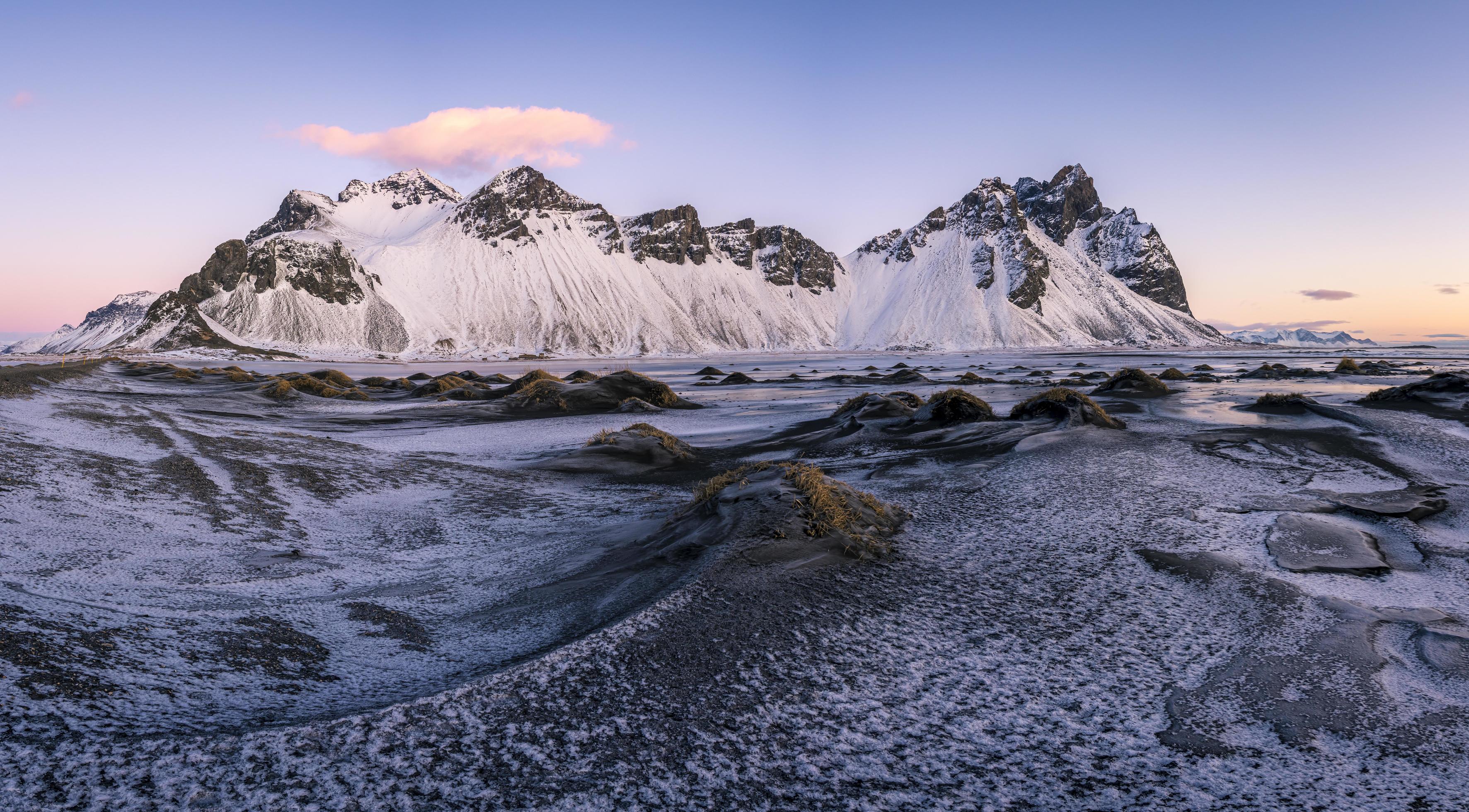 Snow covered mountain during daytime in Iceland Stock Free