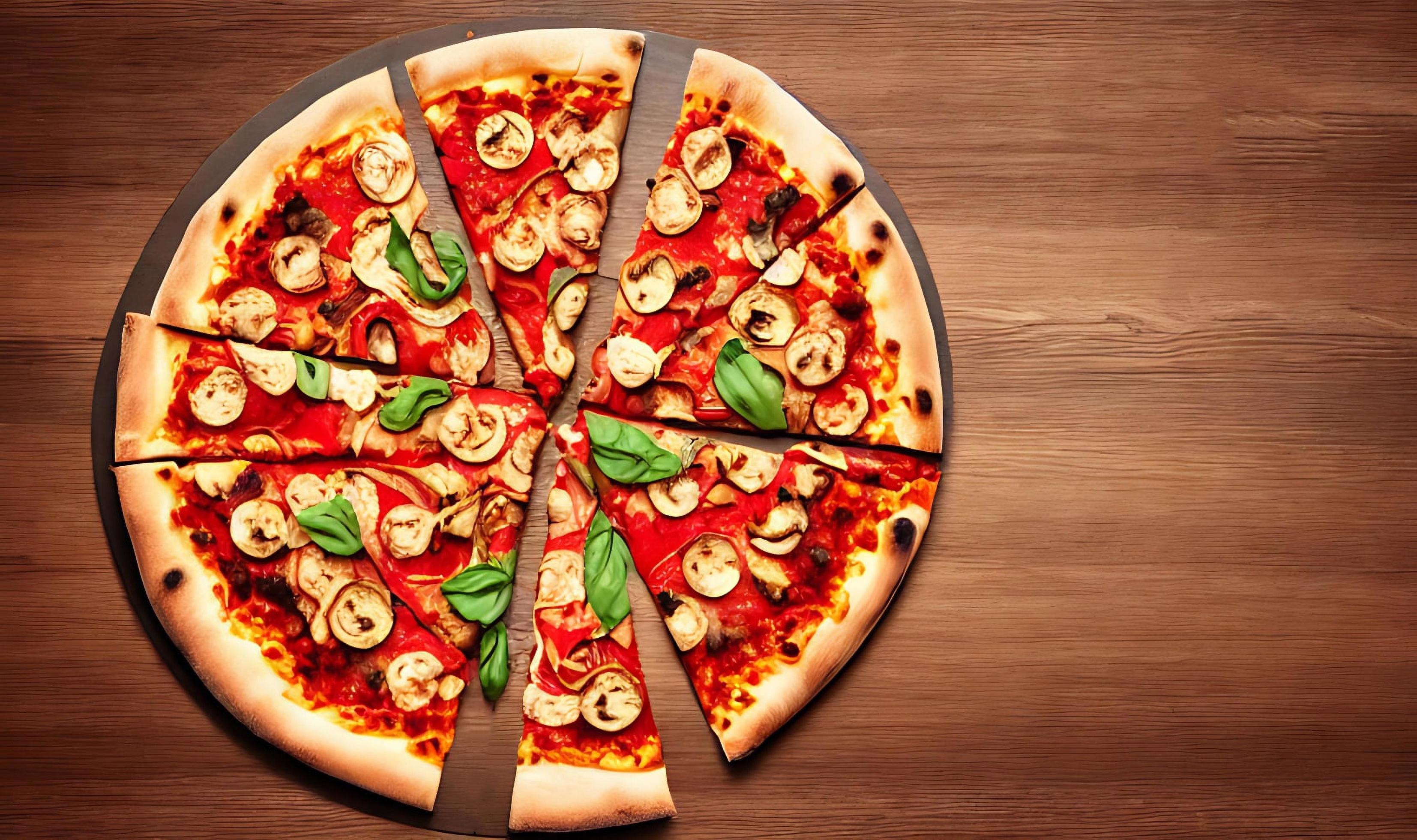 Pizza. Traditional Italian cuisine fast food. Stock Free