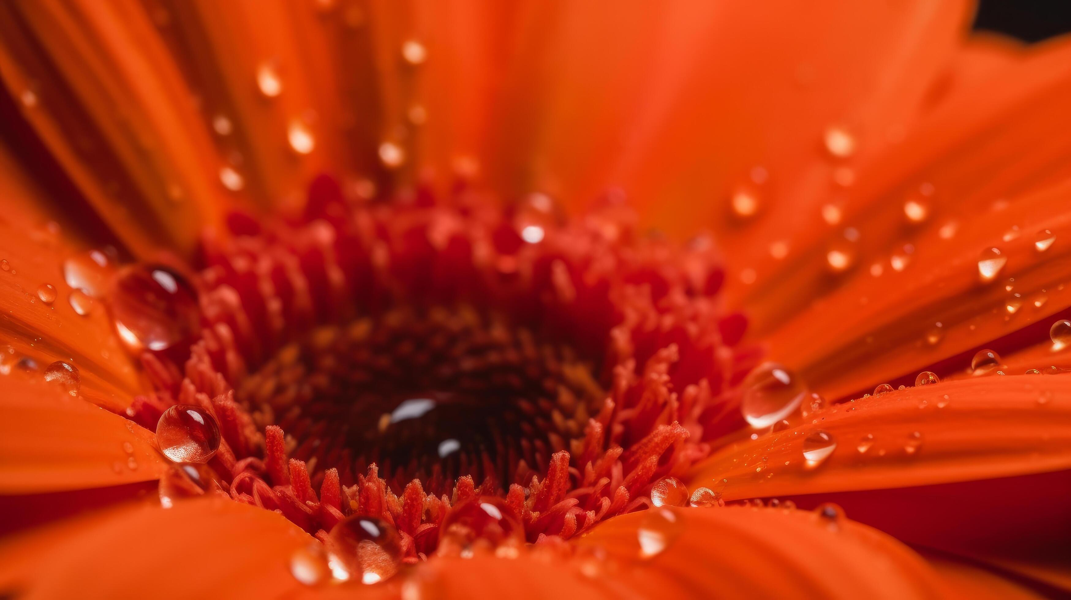 Orange gerbera flower. Illustration Stock Free