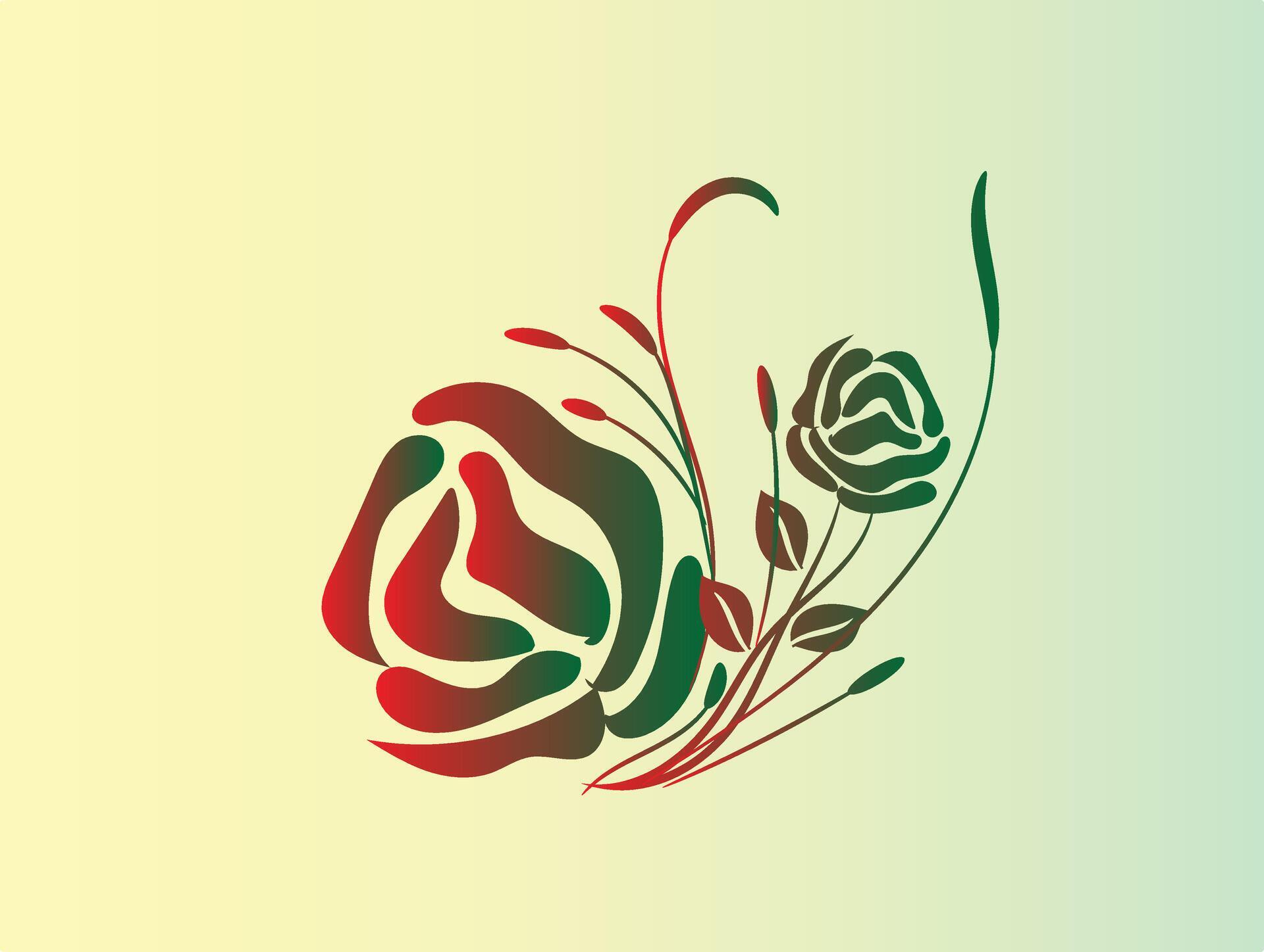 hand drawn flat design simple flower outline Stock Free