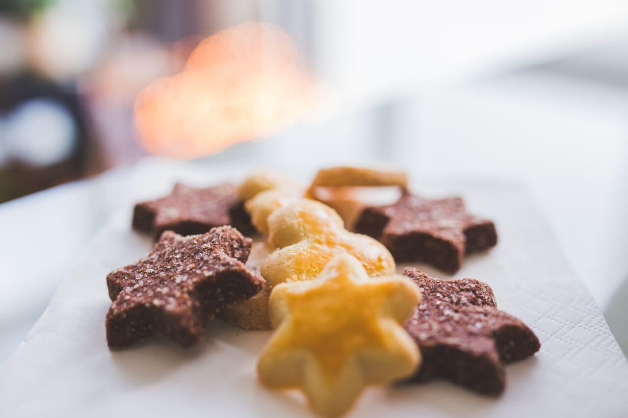 Bokeh Star Shaped Cookies Stock Free