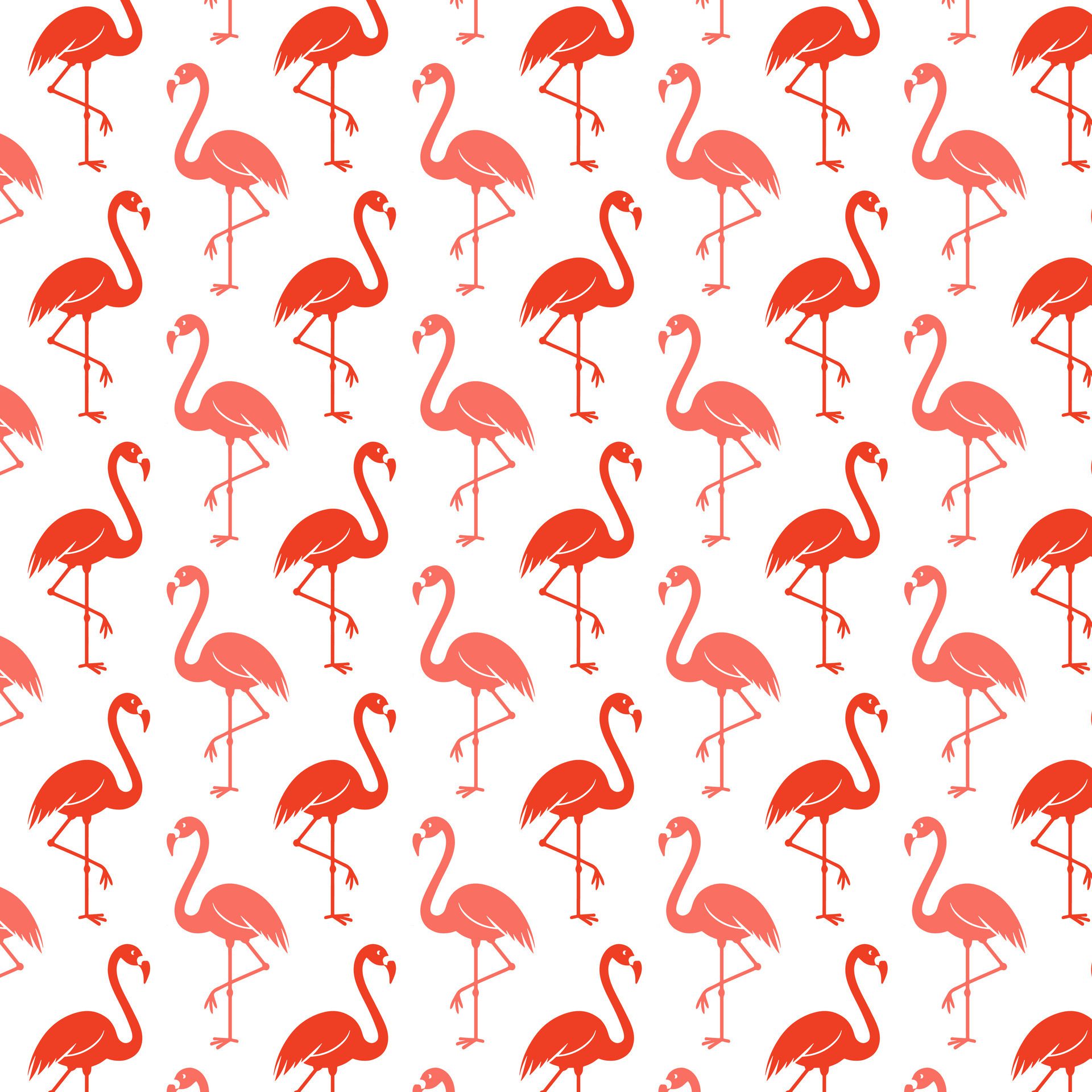 Pink flamingo on white regular seamless pattern. Tropical trendy background for print, clothing, packaging and postcard. Exotic Hawaii art. Cartoon Free Vector