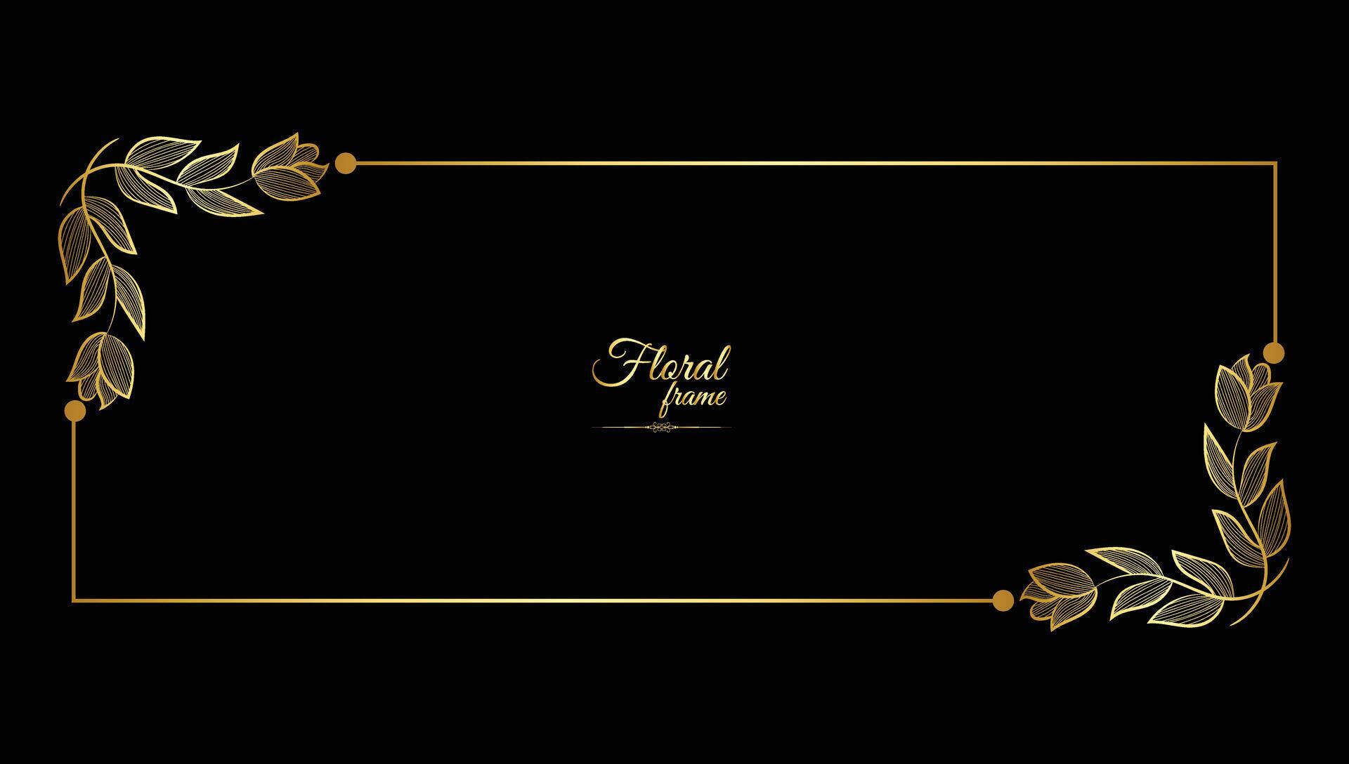 Vector luxury decorative golden vintage frames and borders. retro ornamental frame art and flower isolated floral background Stock Free