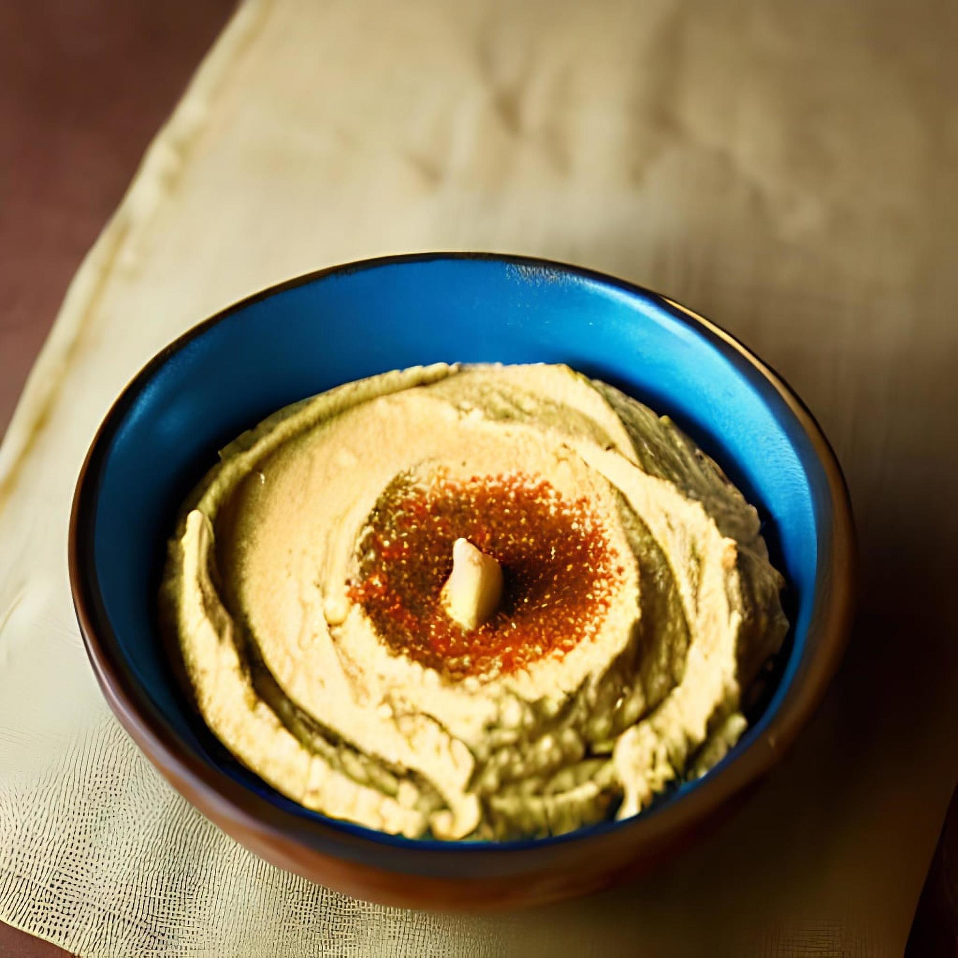 Healthy food. Traditional freshly made organic hummus. Stock Free