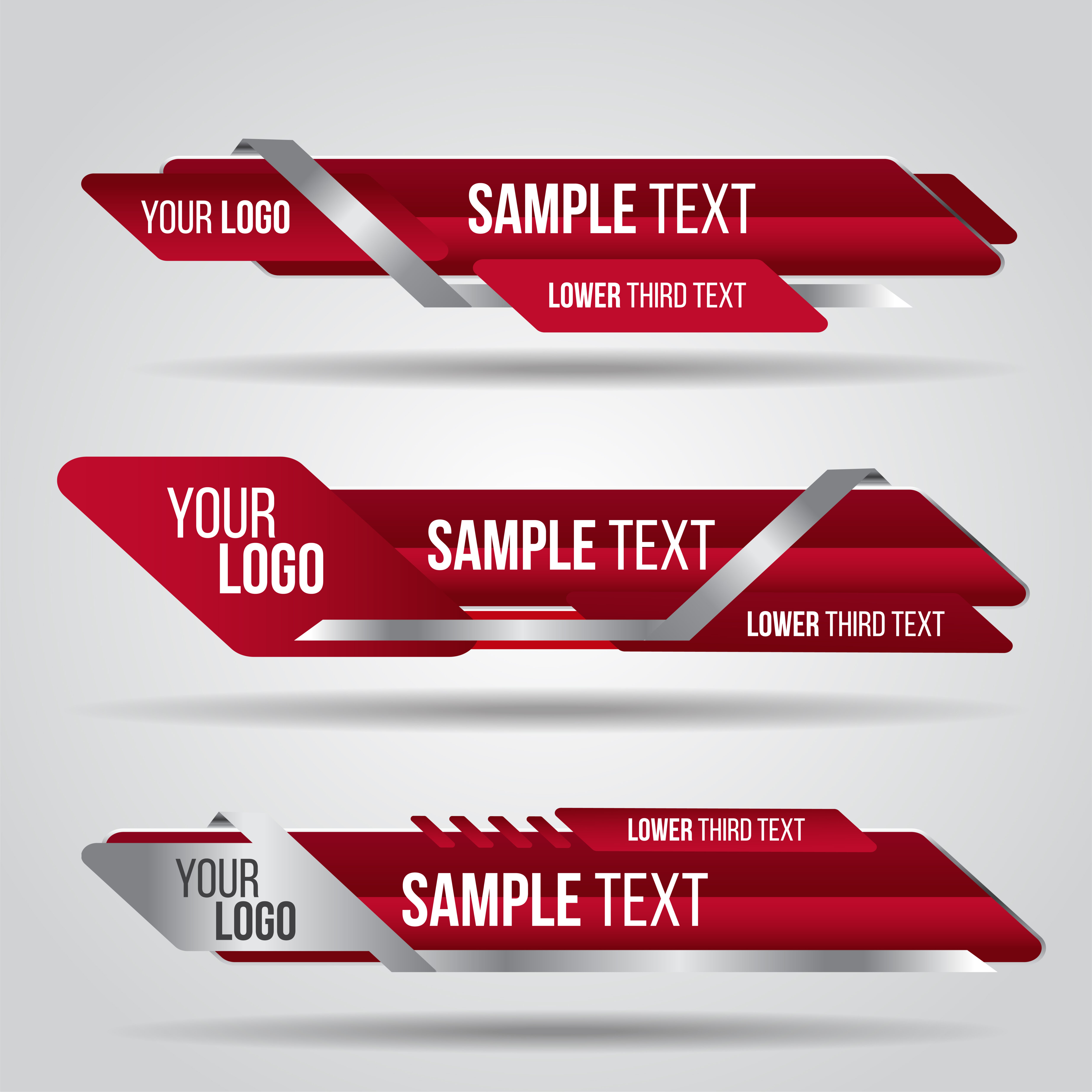 Red Template Banner Design Free Vector