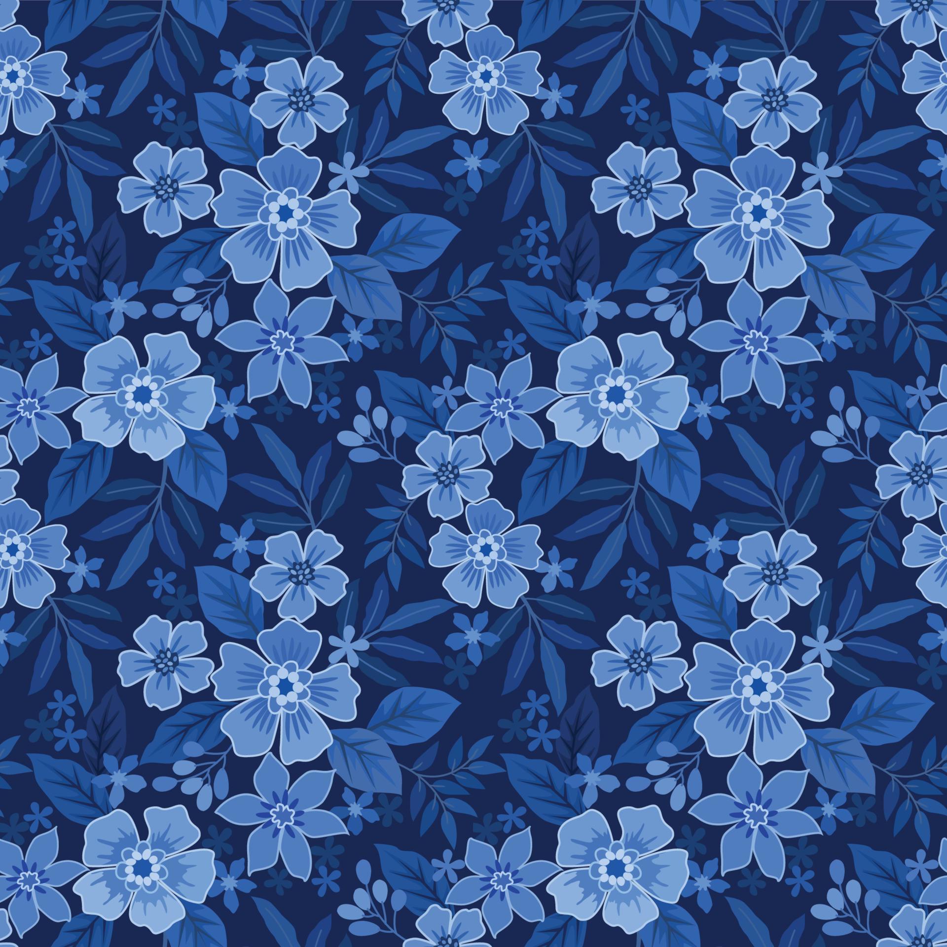 Seamless pattern with flowers and leaves Stock Free