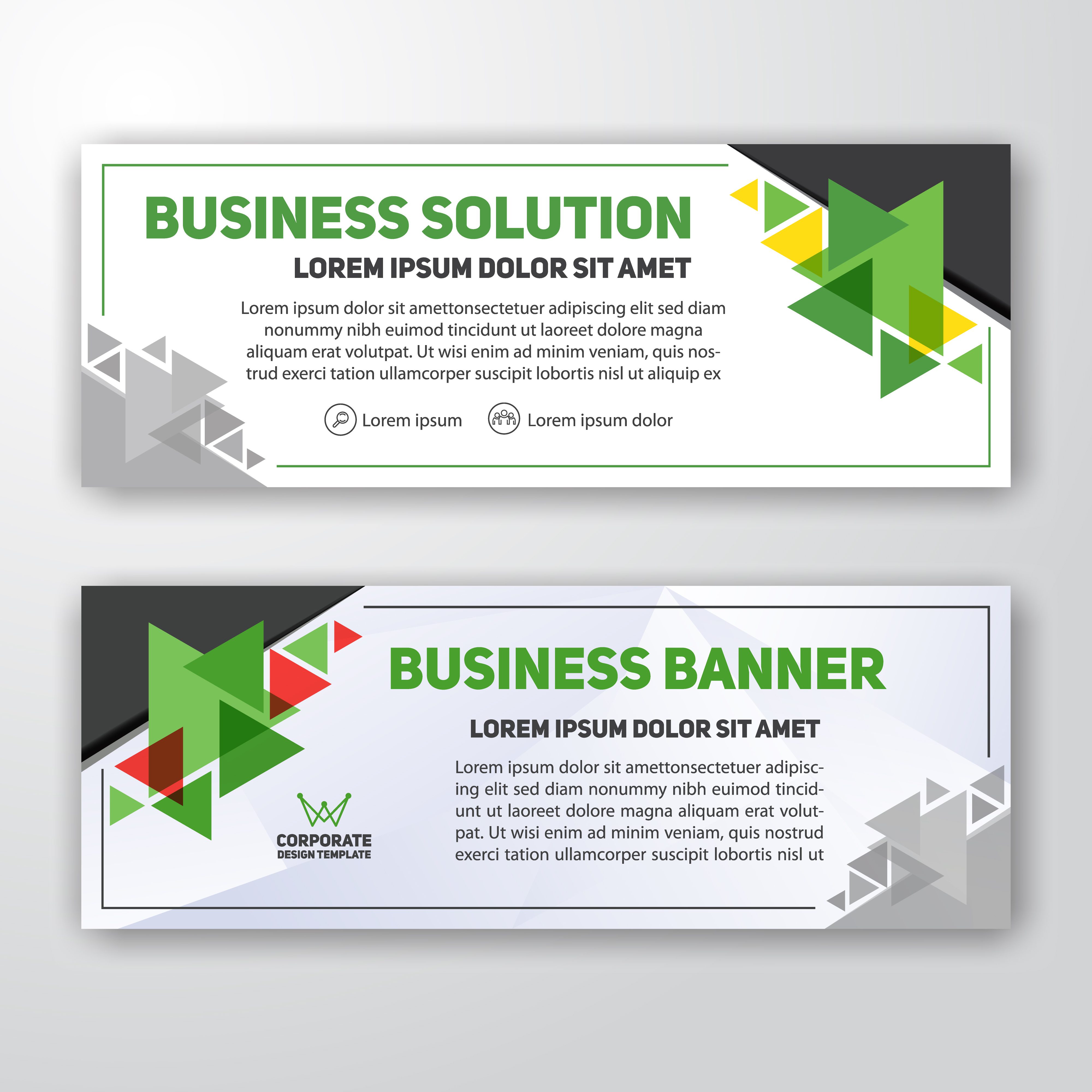 Modern corporate banner background design Free Vector and Free SVG