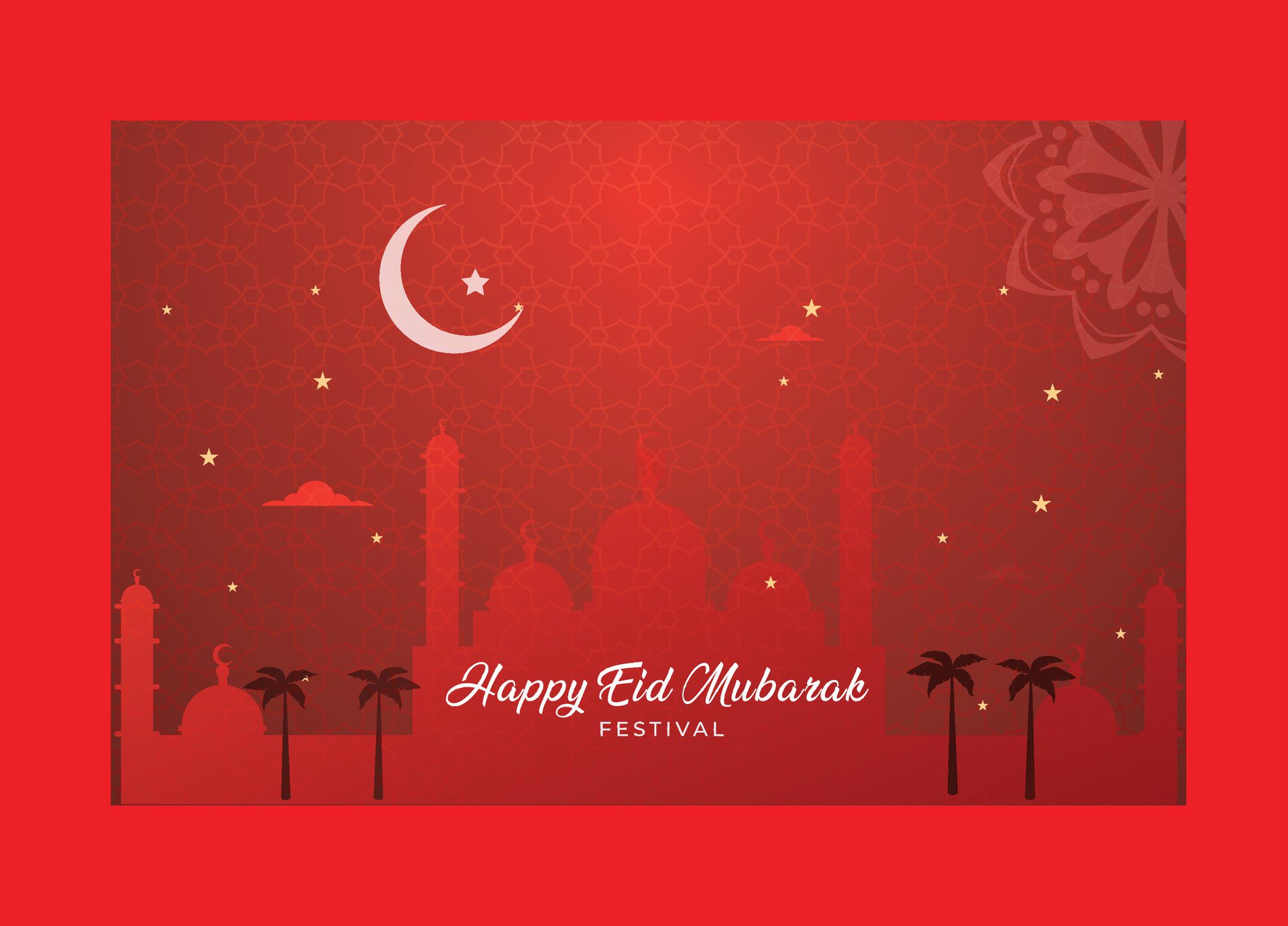 Eid mubarak banner design, Eid banner, Eid post design, Eid mubarak Free Vector