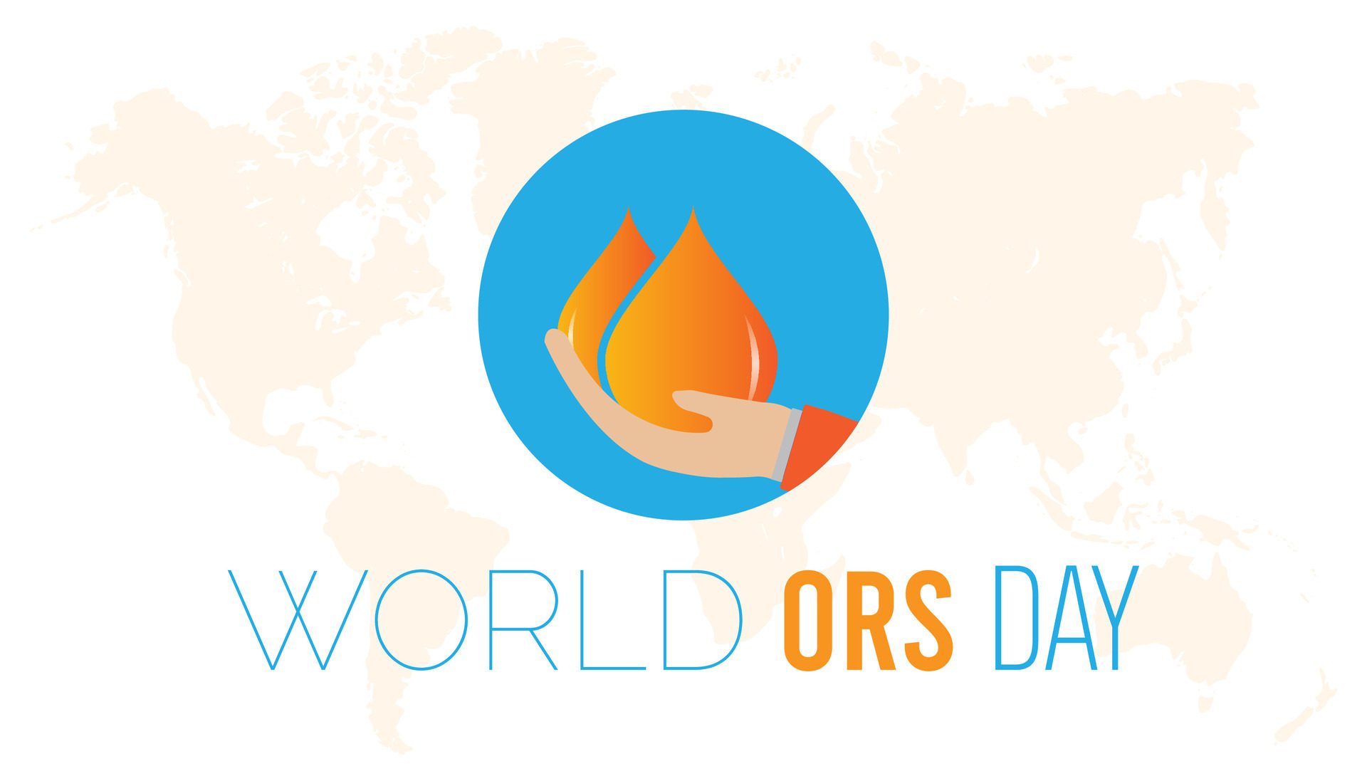 World ORS day every year in July. Template for background, banner, card, poster with text inscription. Free Vector