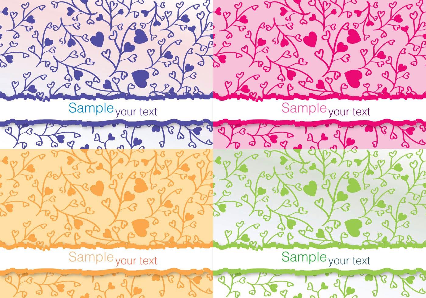 Colourful Flower Vector Cards Stock Free and Free SVG