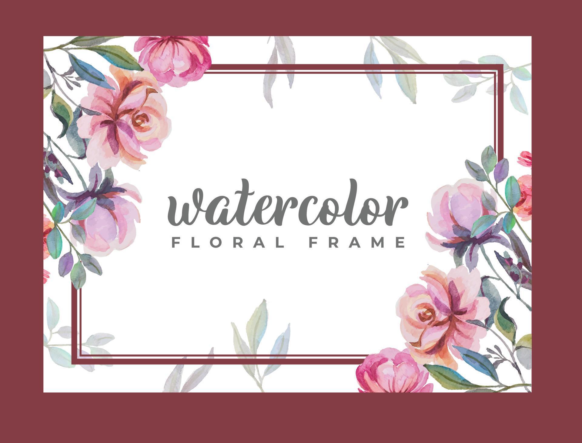 thanks card template watercolor flower Stock Free