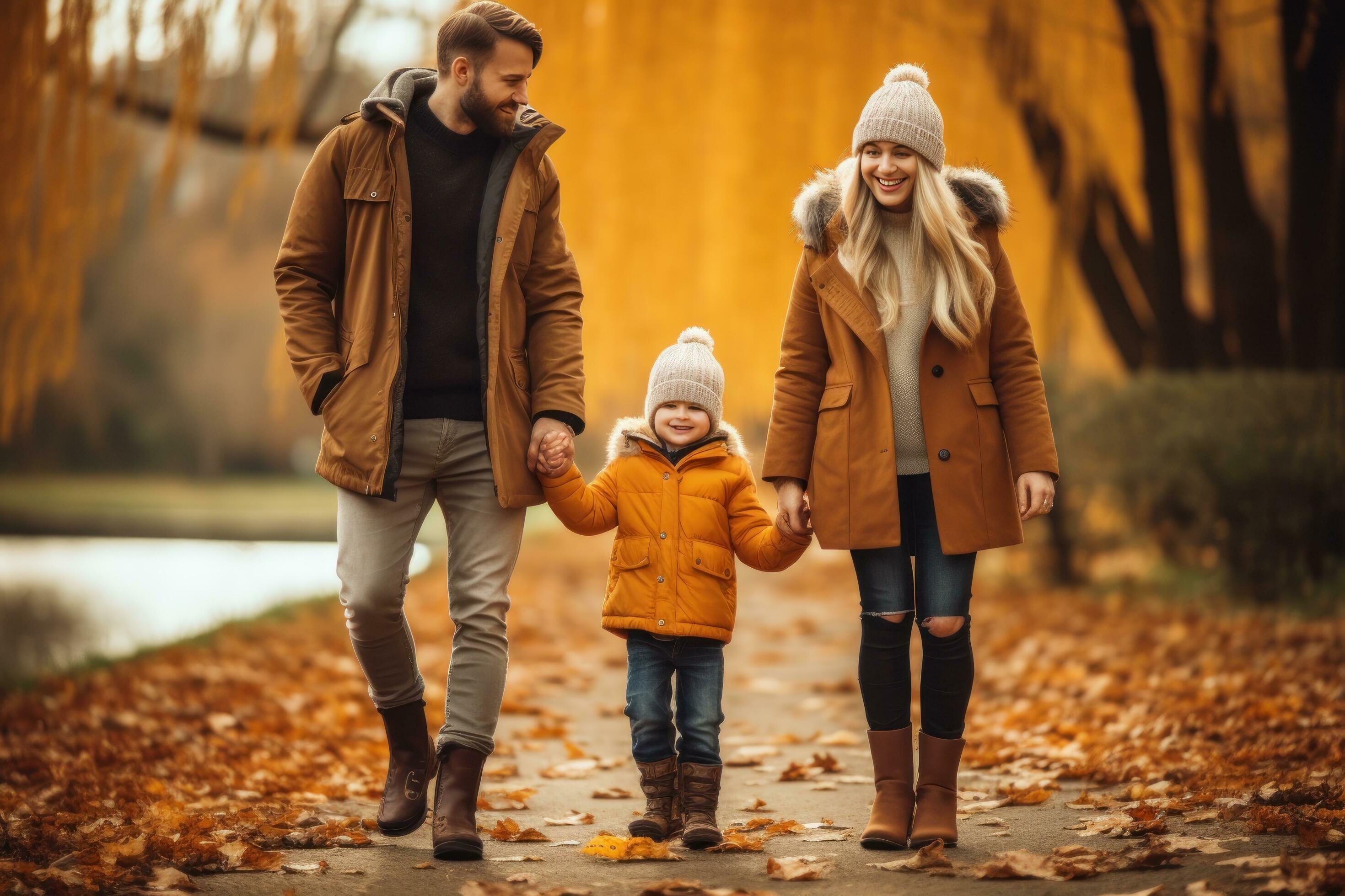 Happy family in the park Stock Free