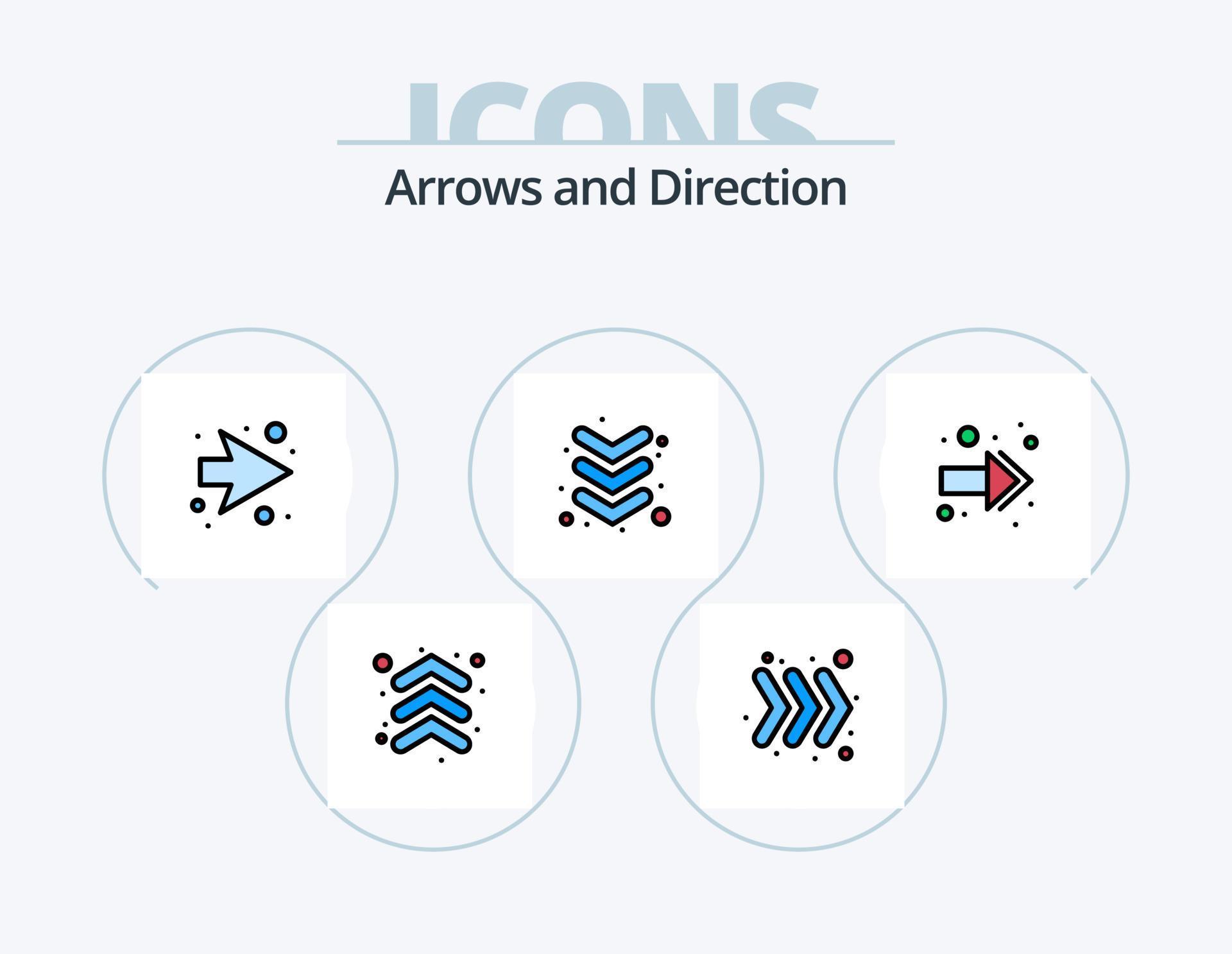 Arrow Line Filled Icon Pack 5 Icon Design. . down. next. arrow. down Stock Free