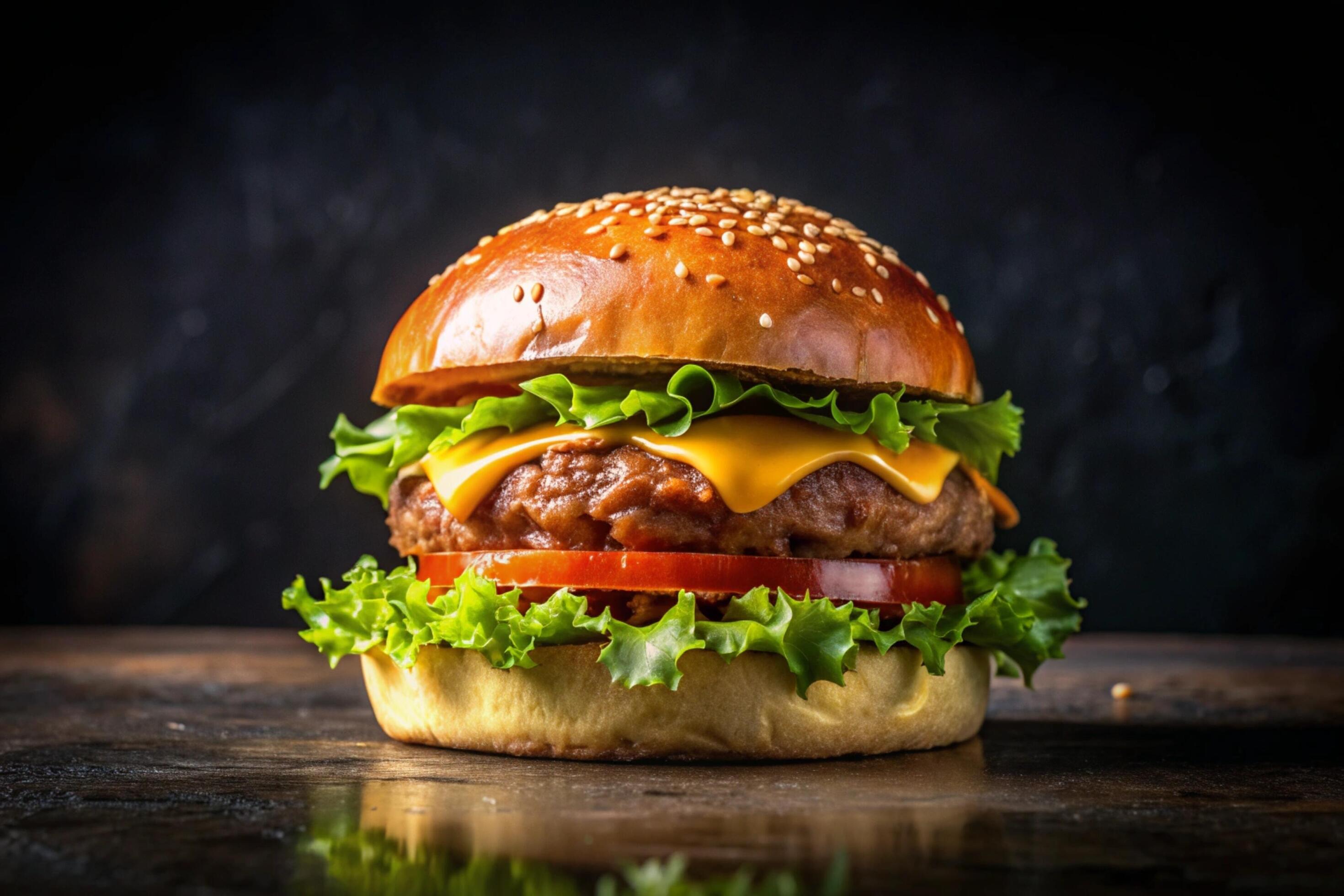 Burger photo isolated on clean background Stock Free