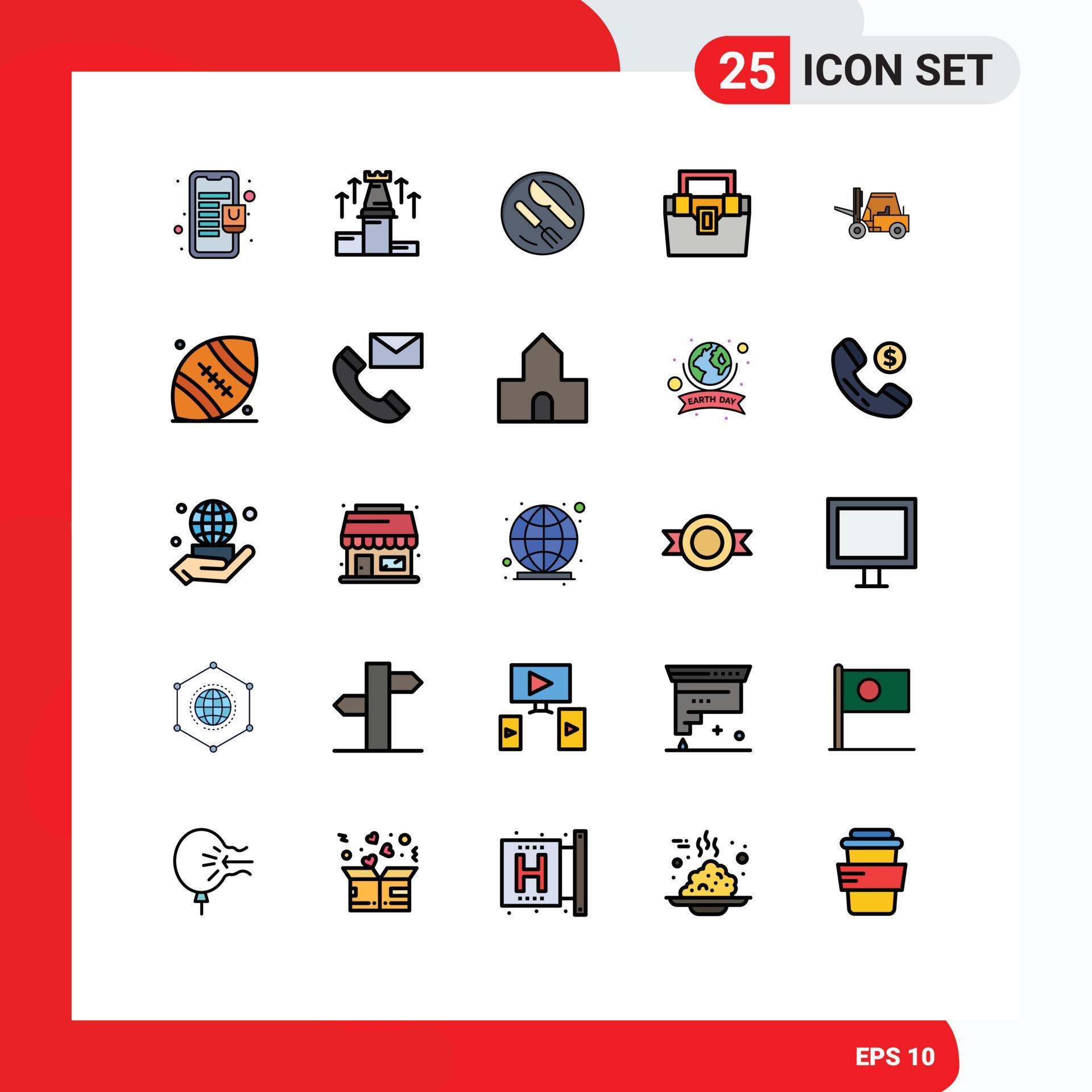 25 Creative Icons Modern Signs and Symbols of toolkit construction arrow box knife Editable Vector Design Elements Stock Free