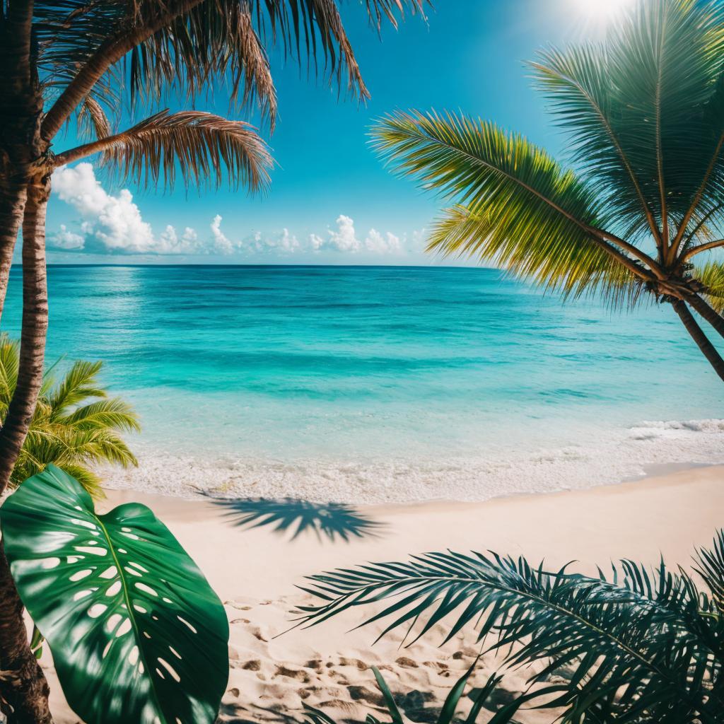 Tropical beach Nature photography,HD by @ai_generated