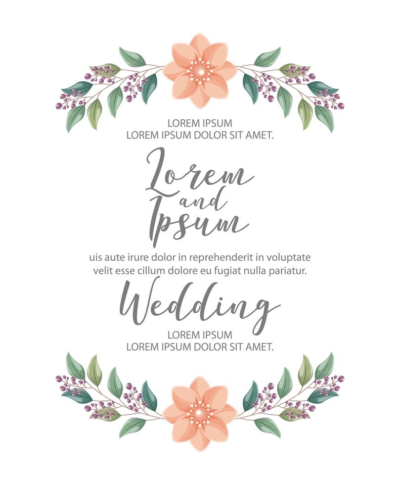 flower wedding card Stock Free