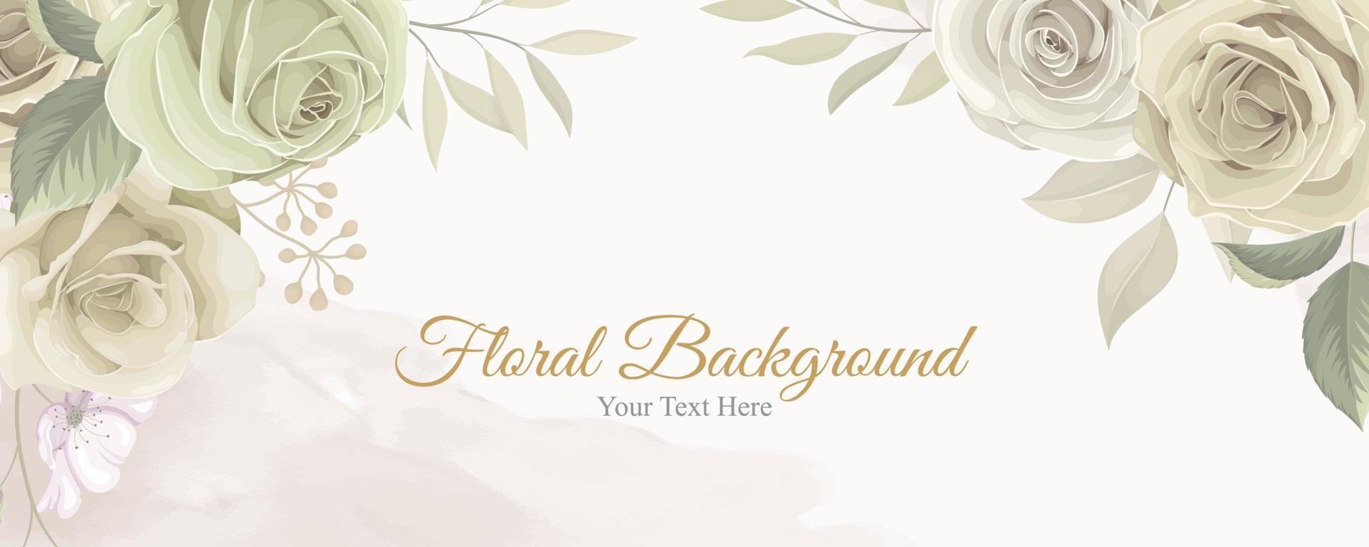 Beautiful flower banner with soft color Stock Free