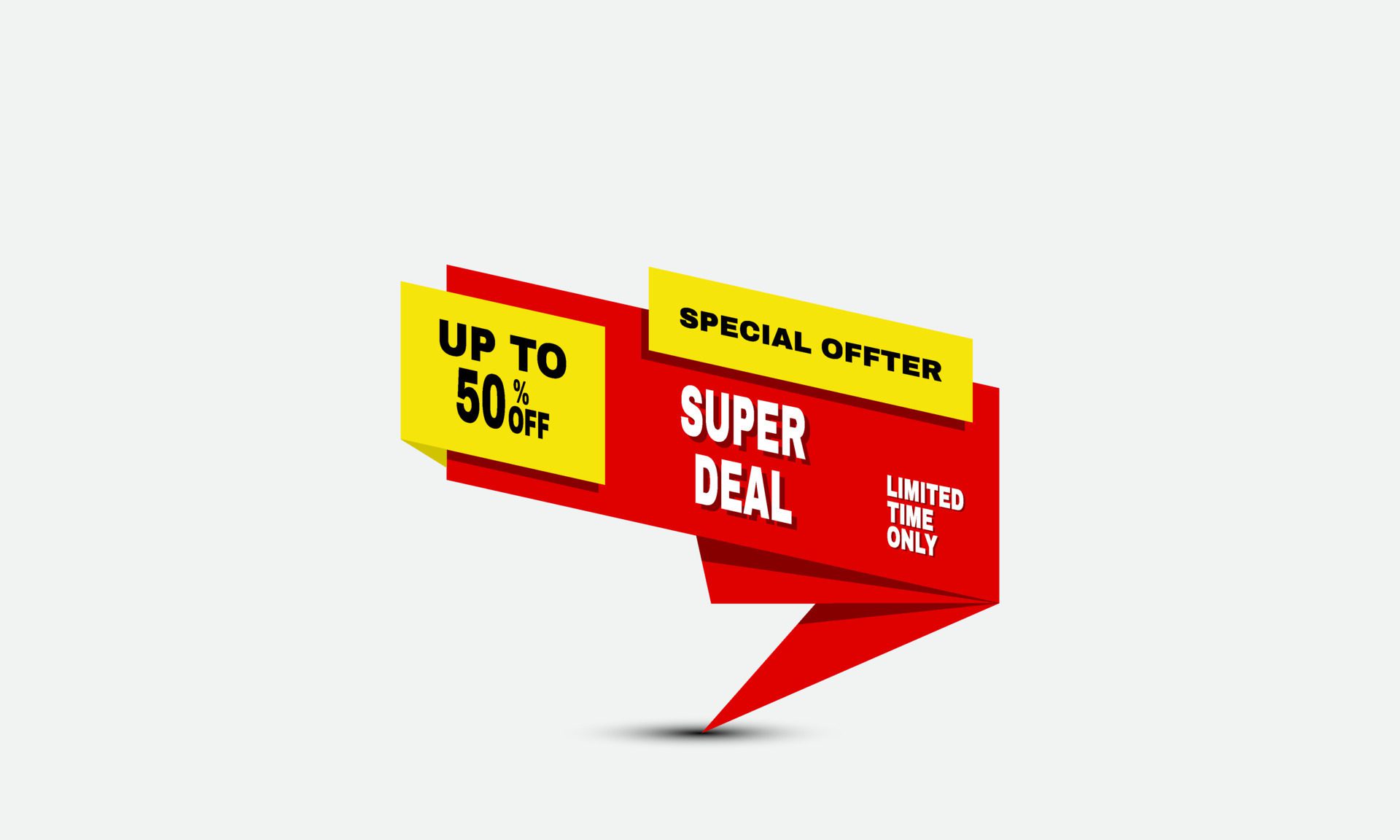 brochure modern sale colorful special offter design banner illustration Free Vector