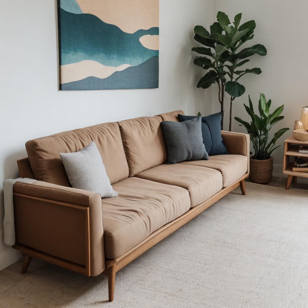 Living room sofa with by @ai_generated