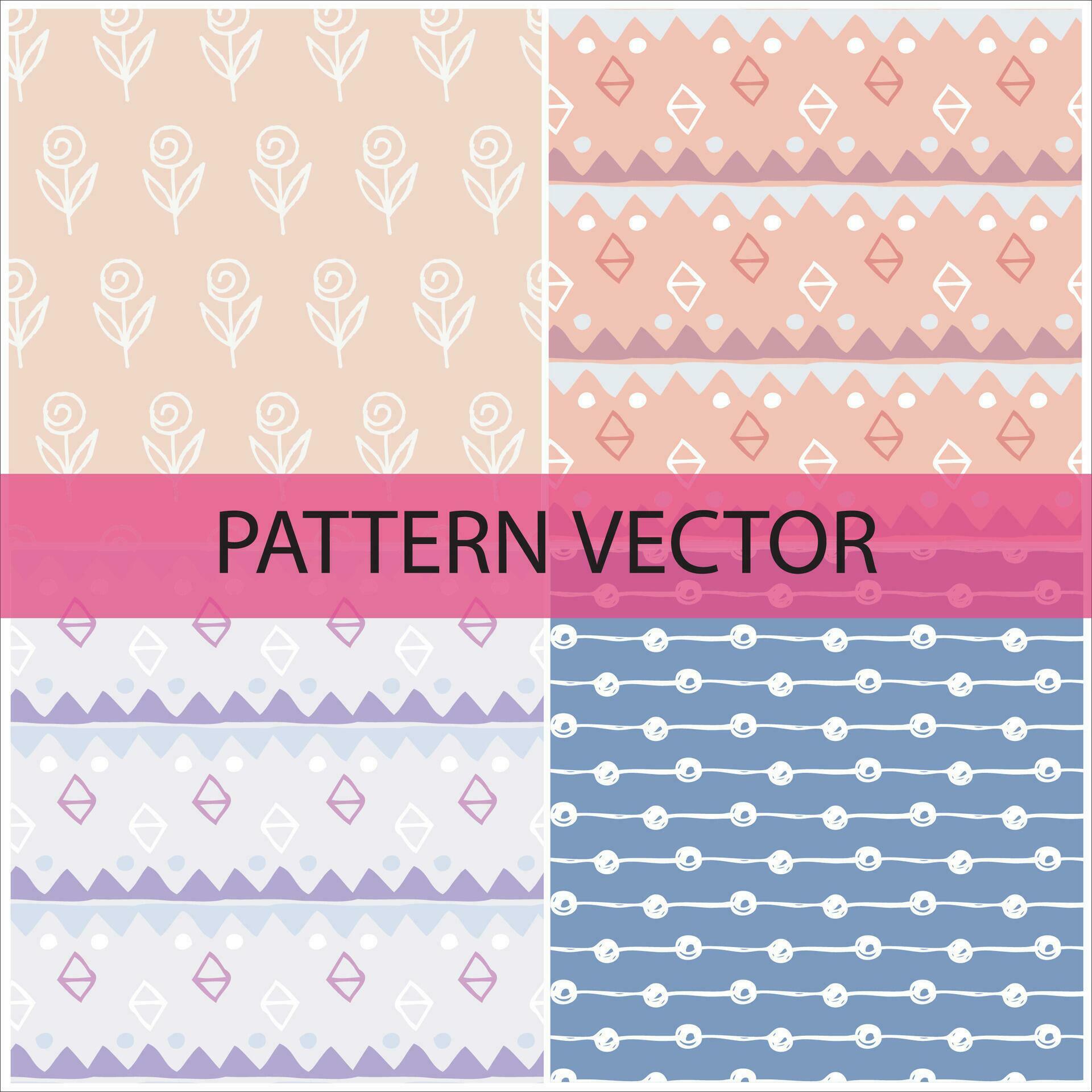 Pattern vector and background flowers pattern design Stock Free