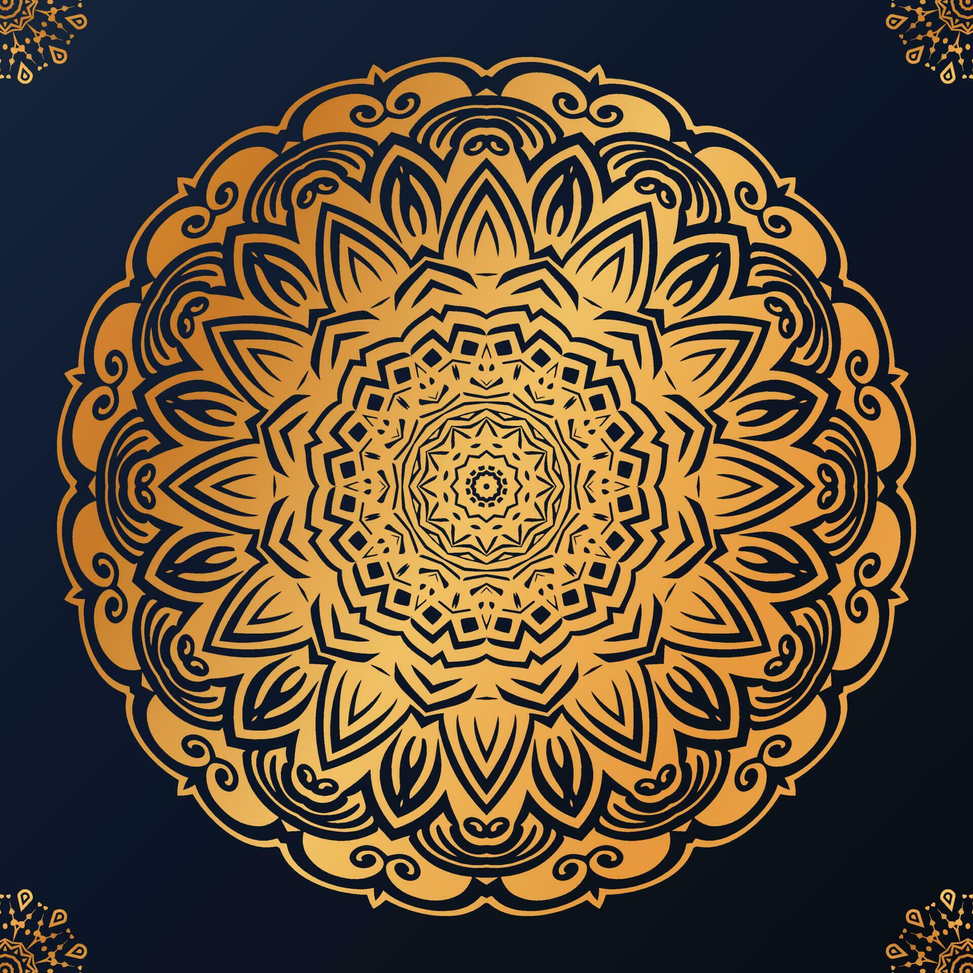 Vector flower luxury mandala background arabesque style Stock Free and Free SVG