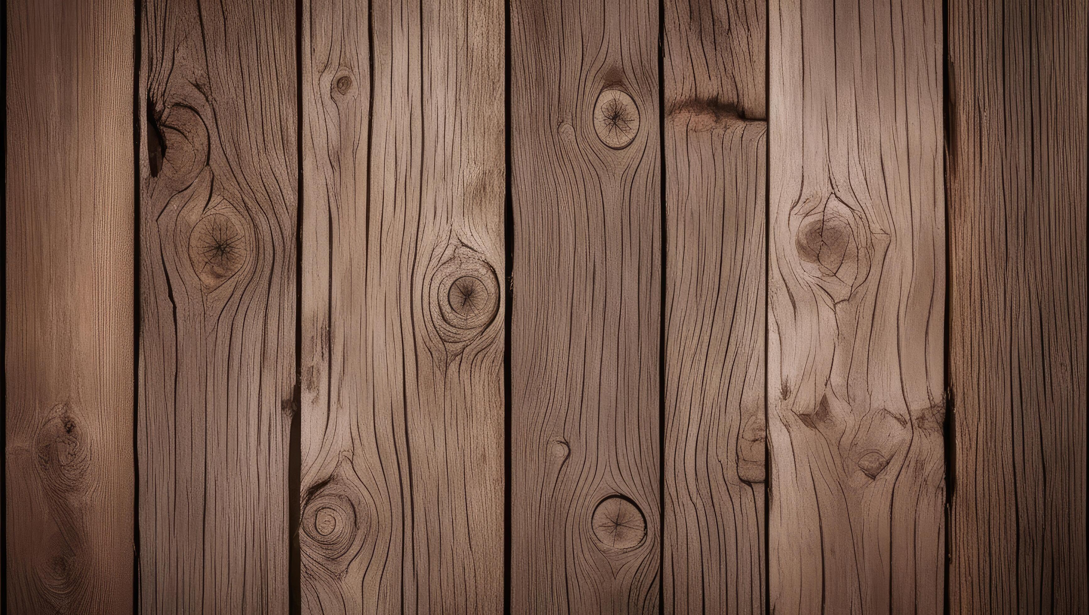 Rustic wooden planks with natural grain, perfect for backgrounds and textures in design projects Stock Free