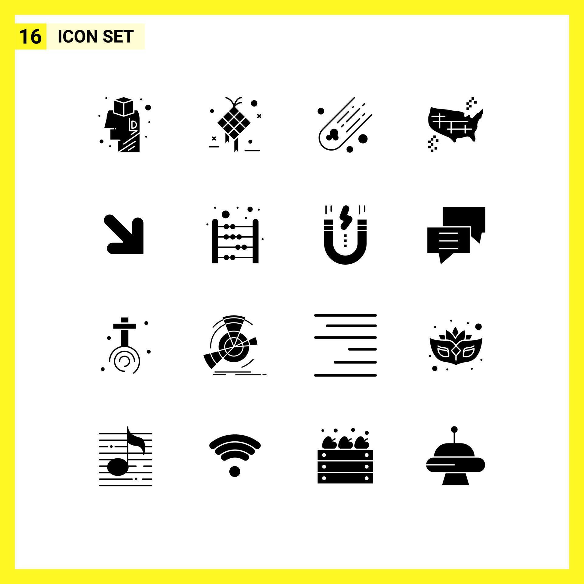 16 Creative Icons Modern Signs and Symbols of arrow states hanging united usa Editable Vector Design Elements Stock Free