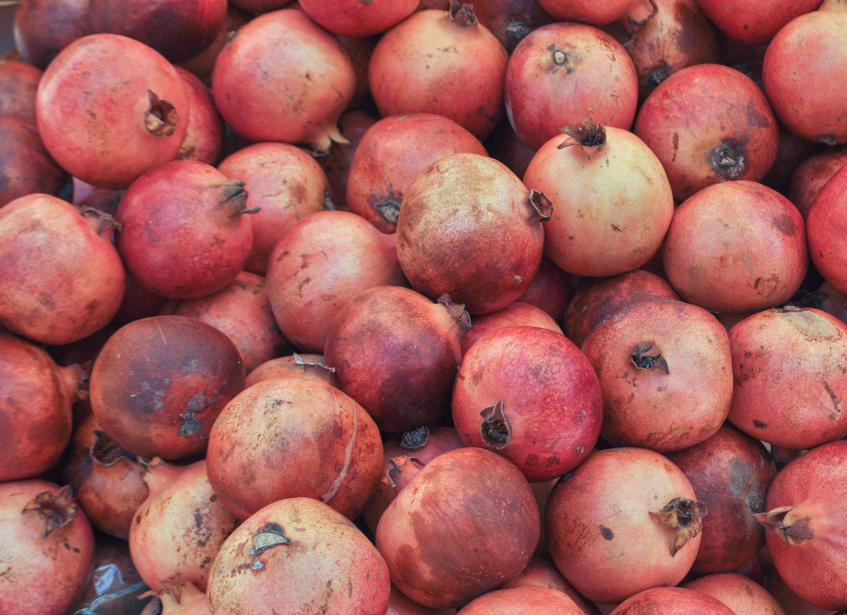 pomegranate fruit food background Stock Free