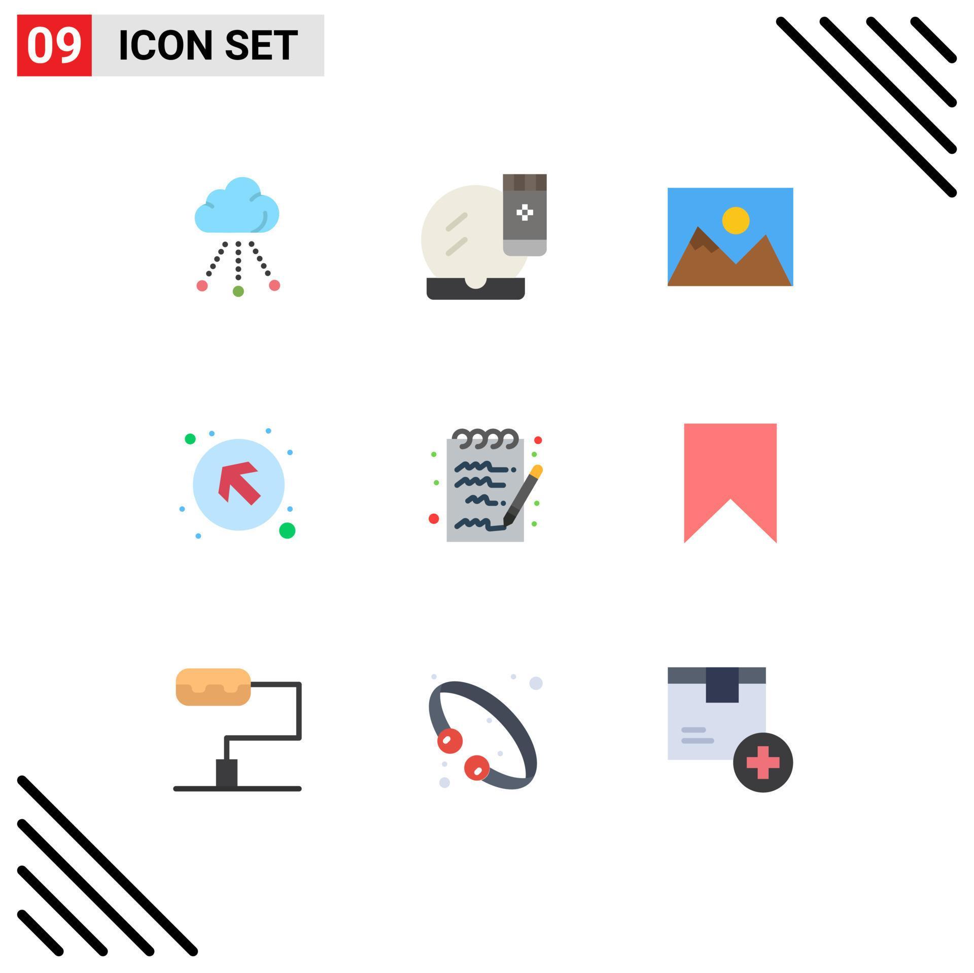 9 Creative Icons Modern Signs and Symbols of document up makeup base arrows photography Editable Vector Design Elements Stock Free