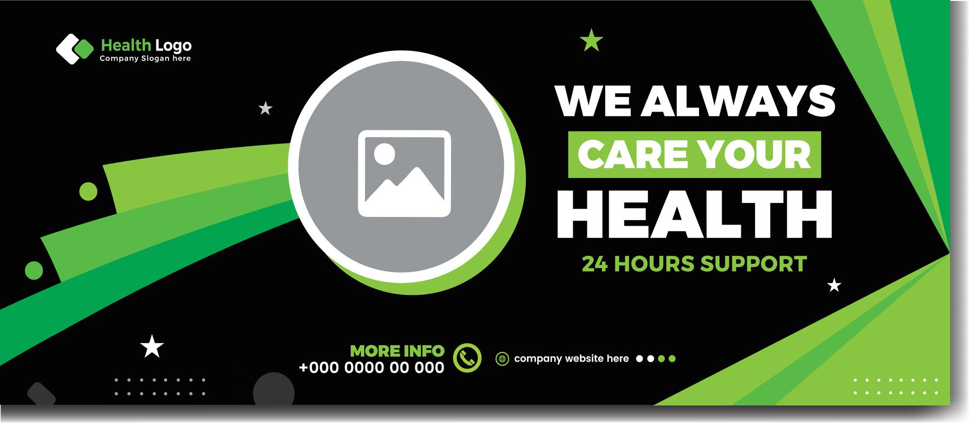 family medical health care banner design Free Vector