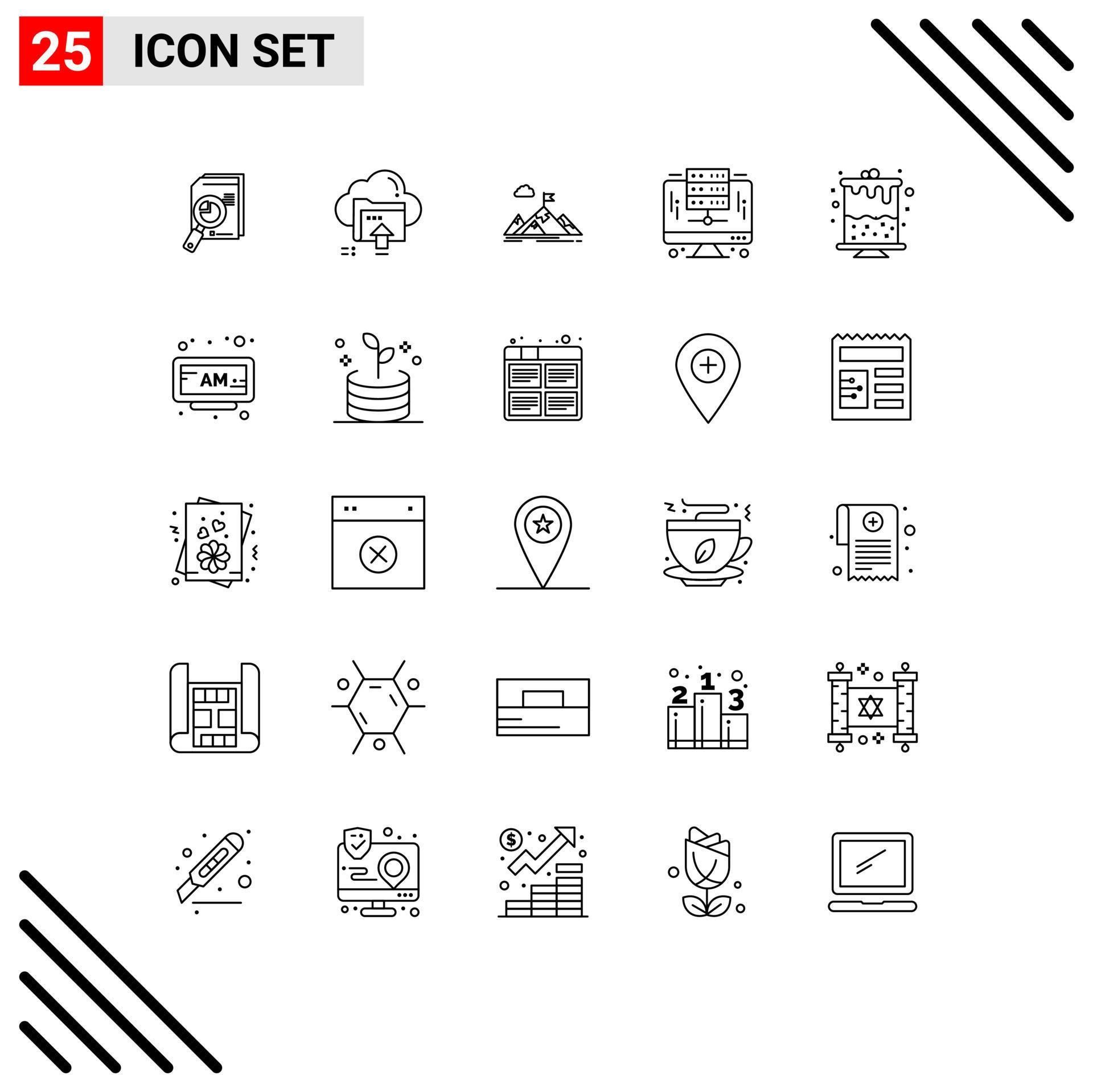 
									25 Creative Icons Modern Signs and Symbols of mountains goal arrow business achievement Editable Vector Design Elements Stock Free