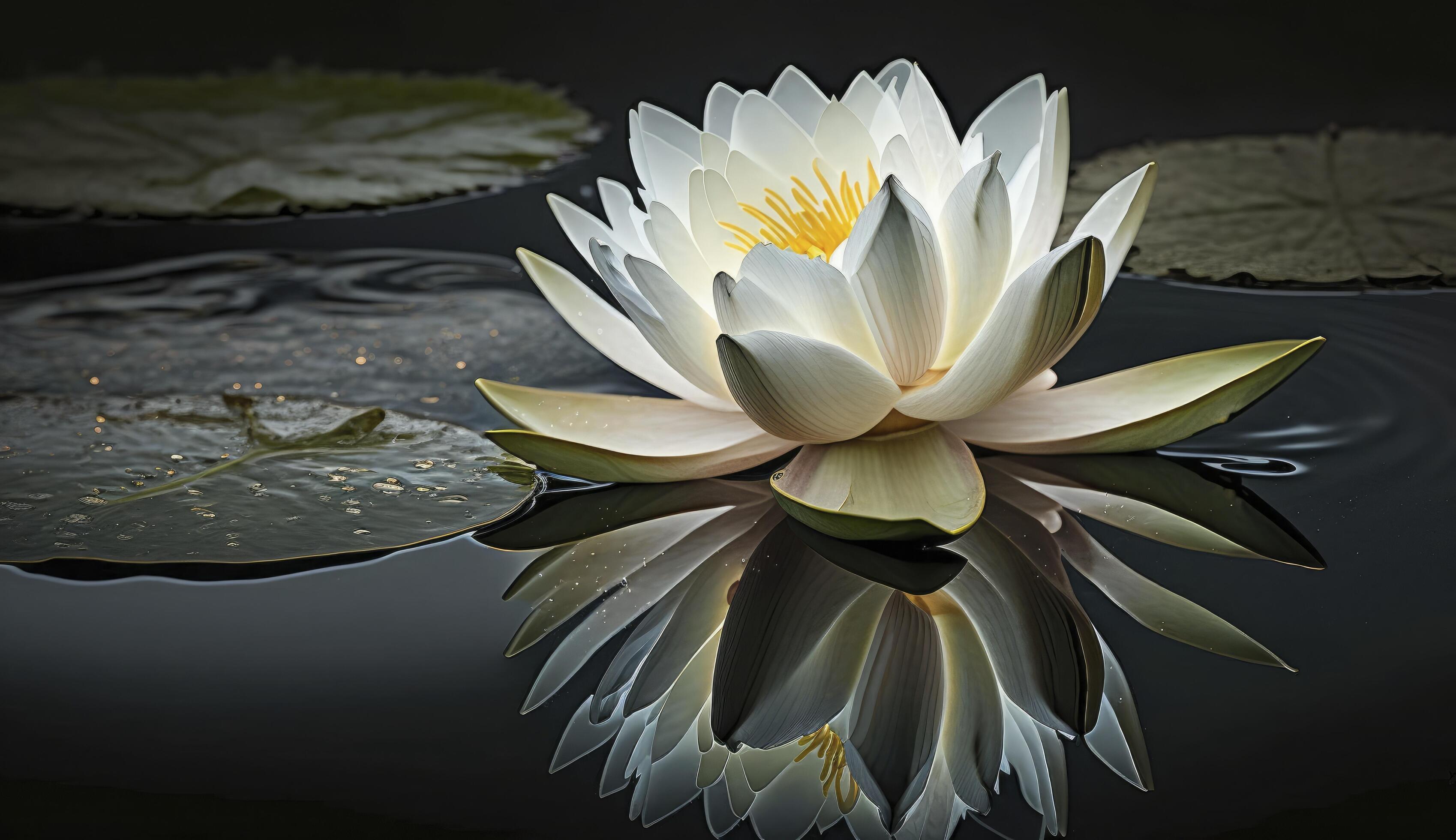 Lotus Flower or Water Lily Floating on water , Stock Free